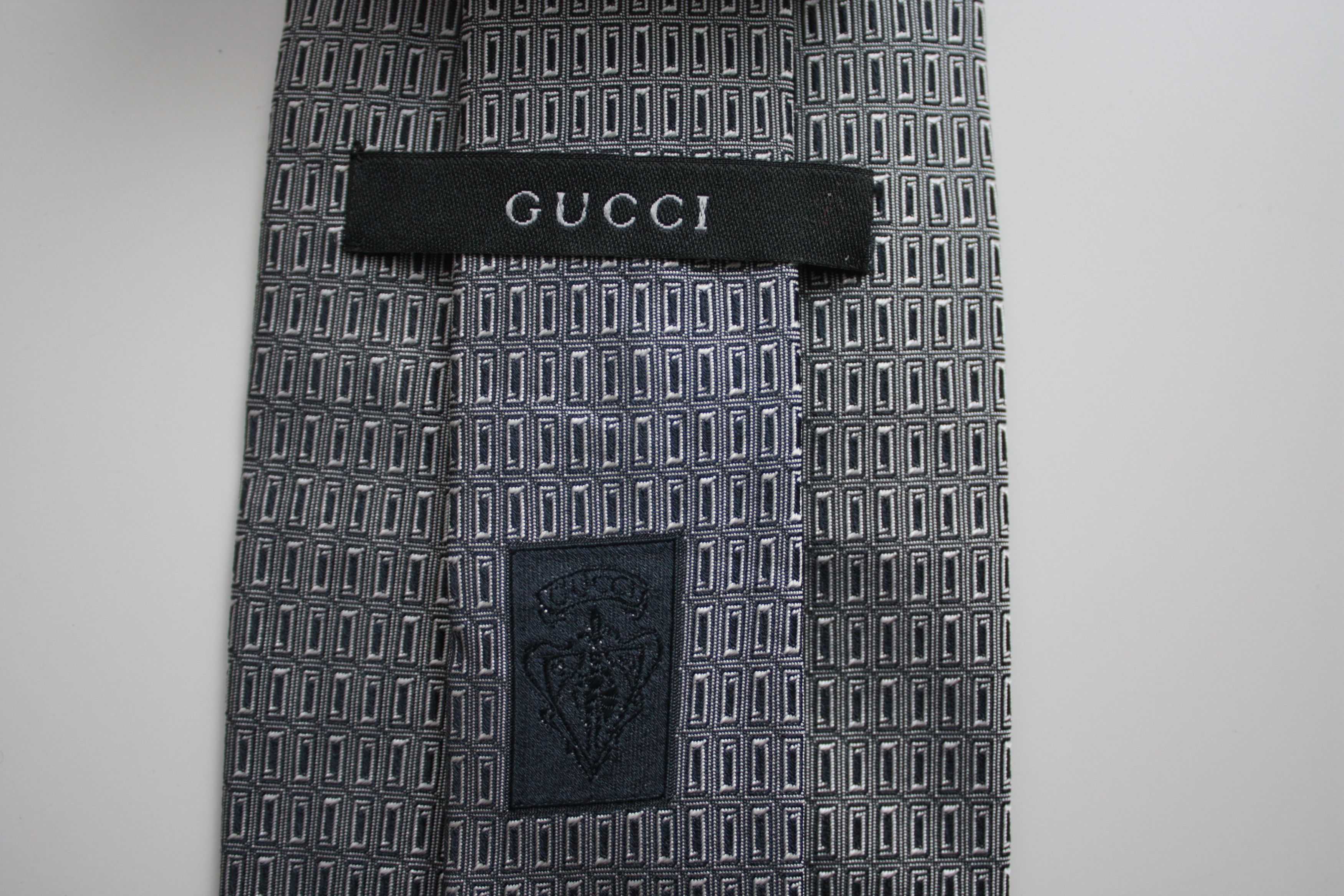 Gucci Gucci Gray Silk Tie Made In Italy Size ONE SIZE - 2 Thumbnail