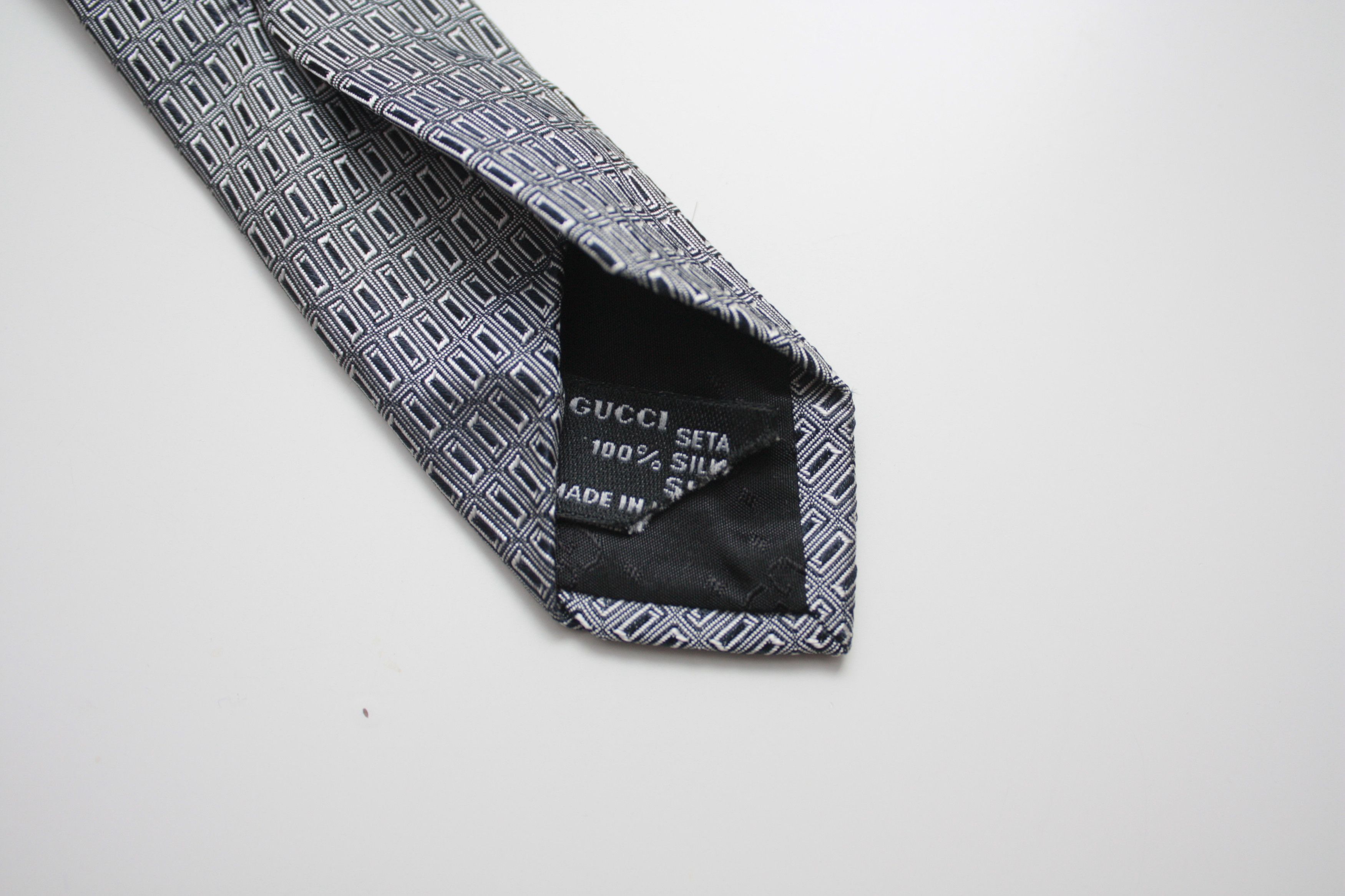 Gucci Gucci Gray Silk Tie Made In Italy Size ONE SIZE - 5 Thumbnail