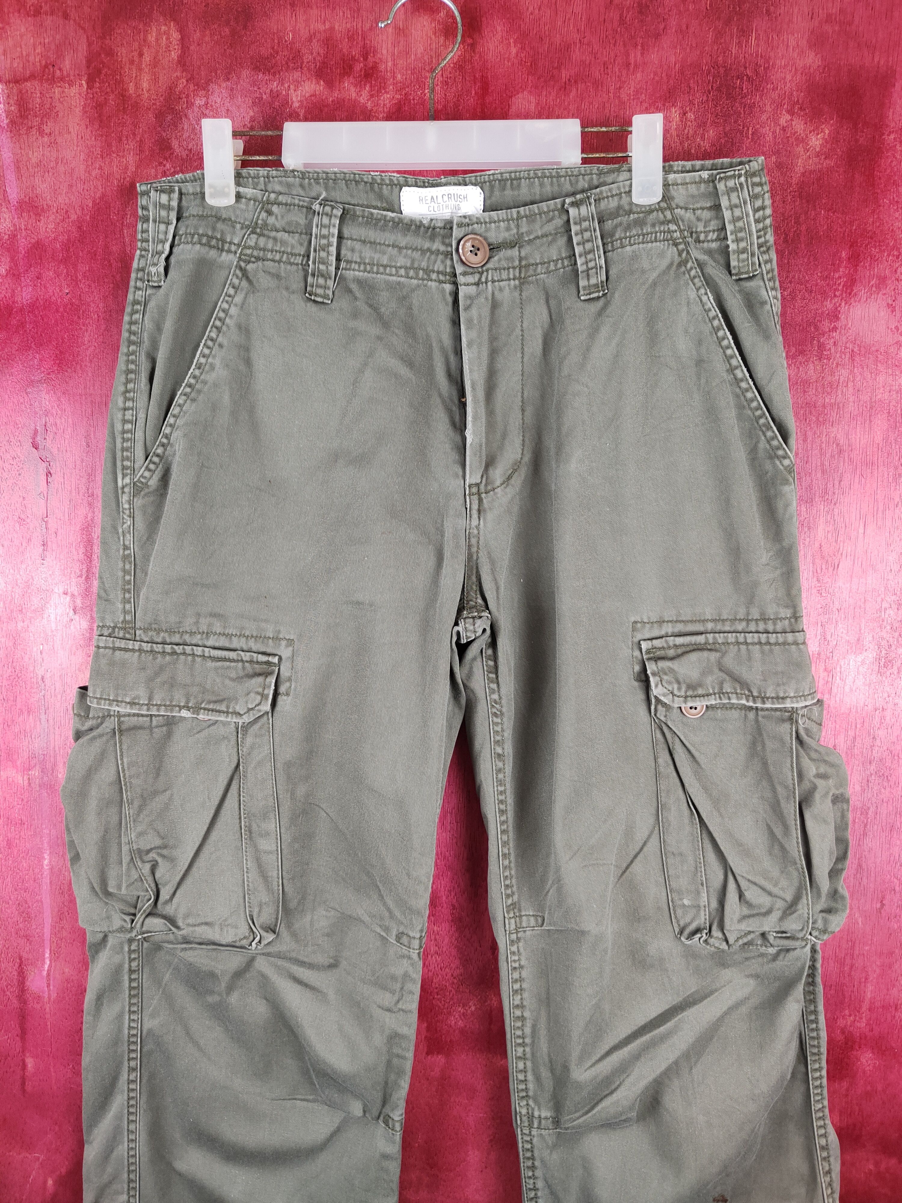 Japanese Brand Real Crush Clothing Multi Pocket Tactical Cargo Pants #S697 Size US 34 / EU 50 - 2 Thumbnail