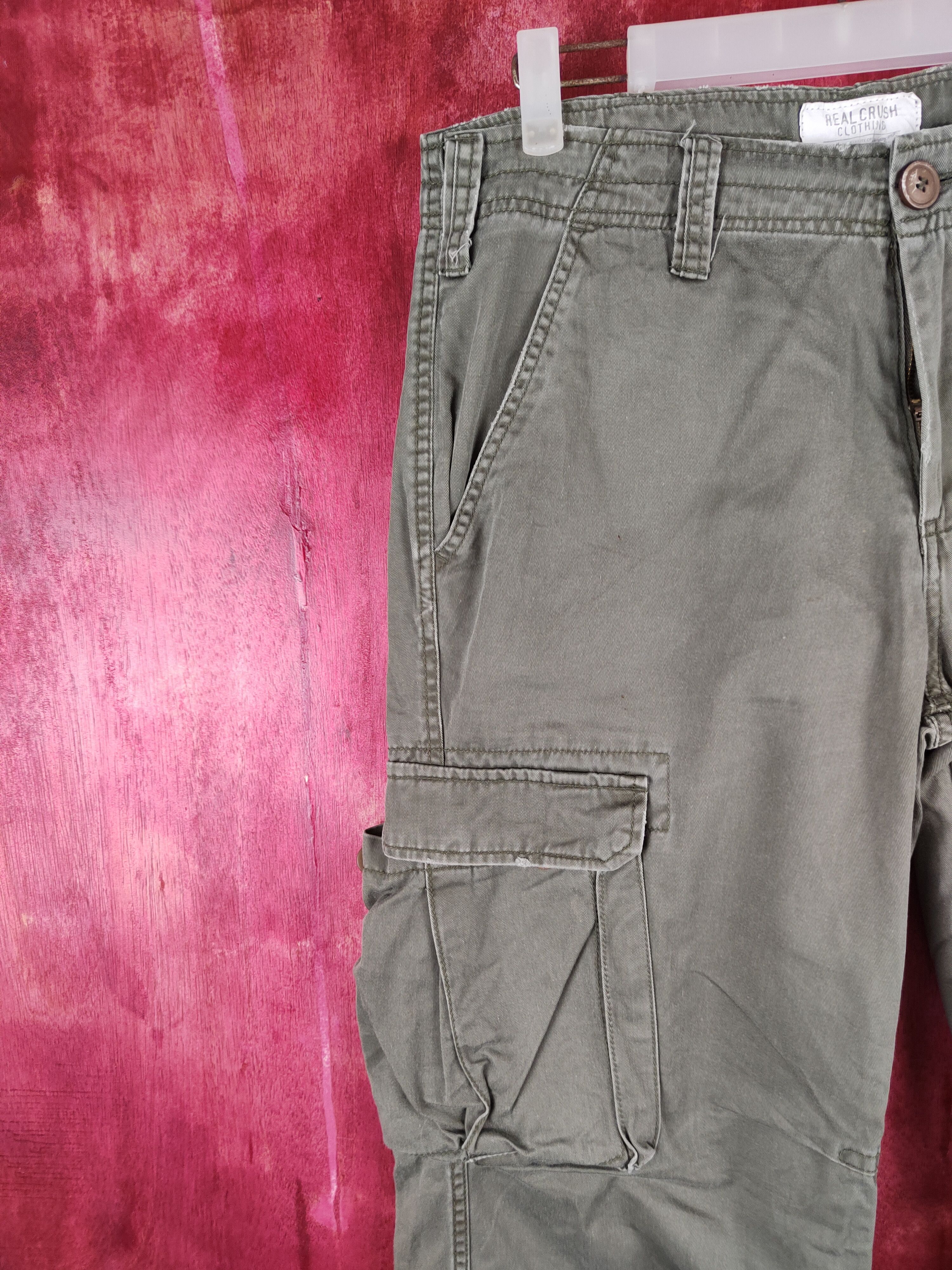 Japanese Brand Real Crush Clothing Multi Pocket Tactical Cargo Pants #S697 Size US 34 / EU 50 - 3 Thumbnail
