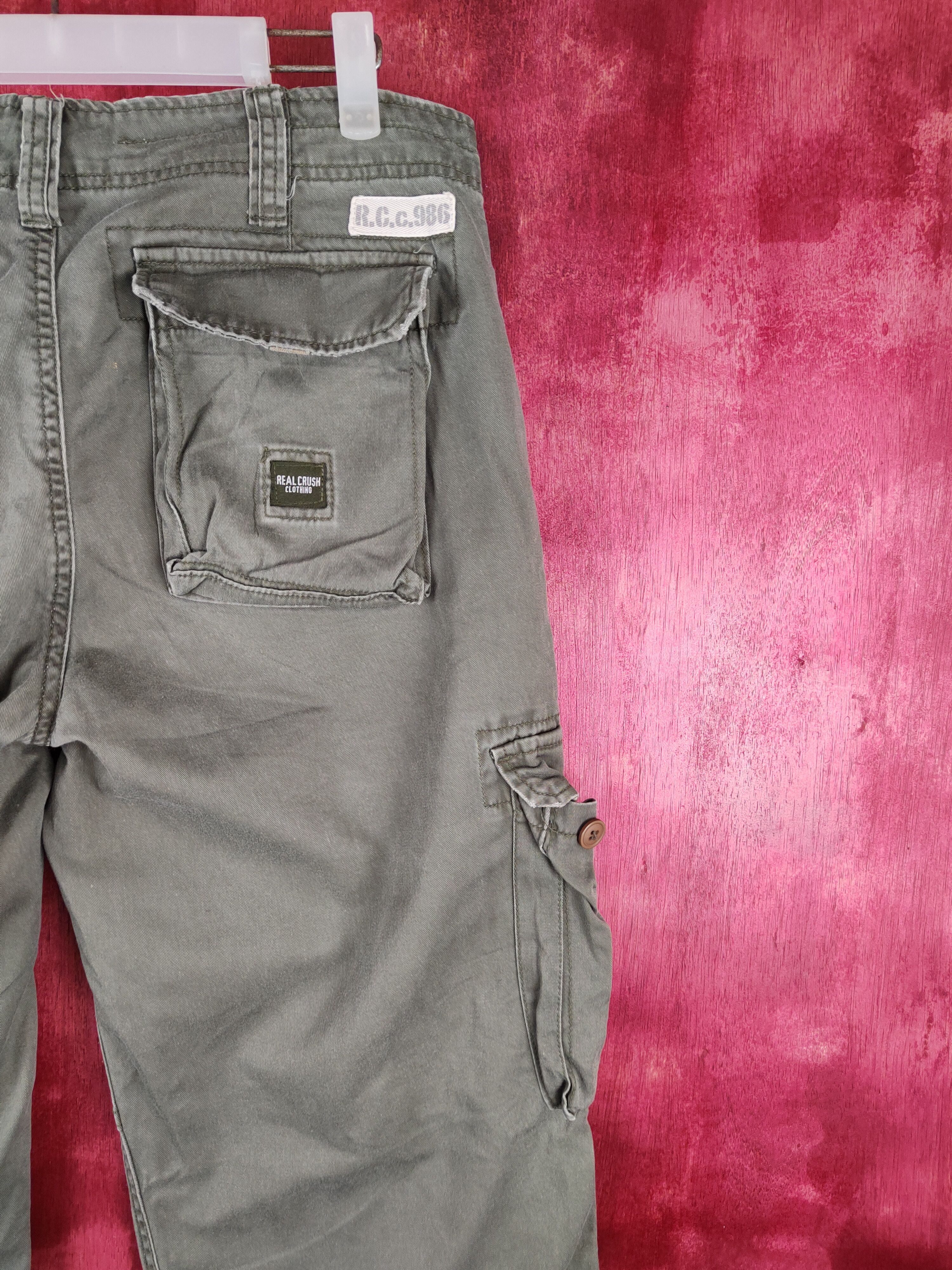 Japanese Brand Real Crush Clothing Multi Pocket Tactical Cargo Pants #S697 Size US 34 / EU 50 - 11 Thumbnail