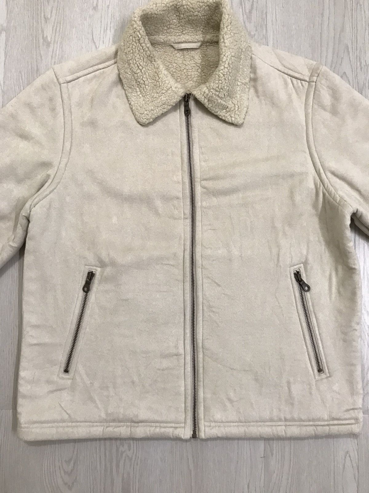Japanese Brand × Uniqlo × Vintage Vintage Suede Jacket Deep Pile Sherpa Jacket Size US M / EU 48-50 / 2 - 5 Thumbnail