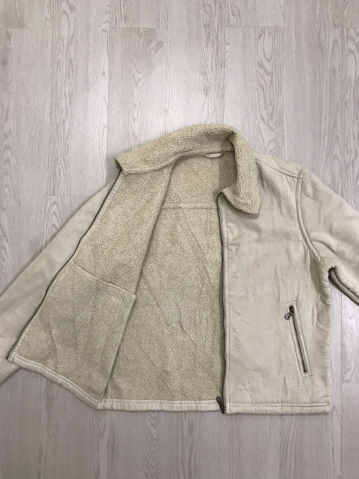 Japanese Brand × Uniqlo × Vintage Vintage Suede Jacket Deep Pile Sherpa Jacket Size US M / EU 48-50 / 2 - 2 Thumbnail