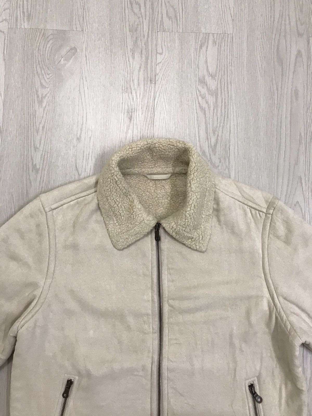 Japanese Brand × Uniqlo × Vintage Vintage Suede Jacket Deep Pile Sherpa Jacket Size US M / EU 48-50 / 2 - 4 Thumbnail