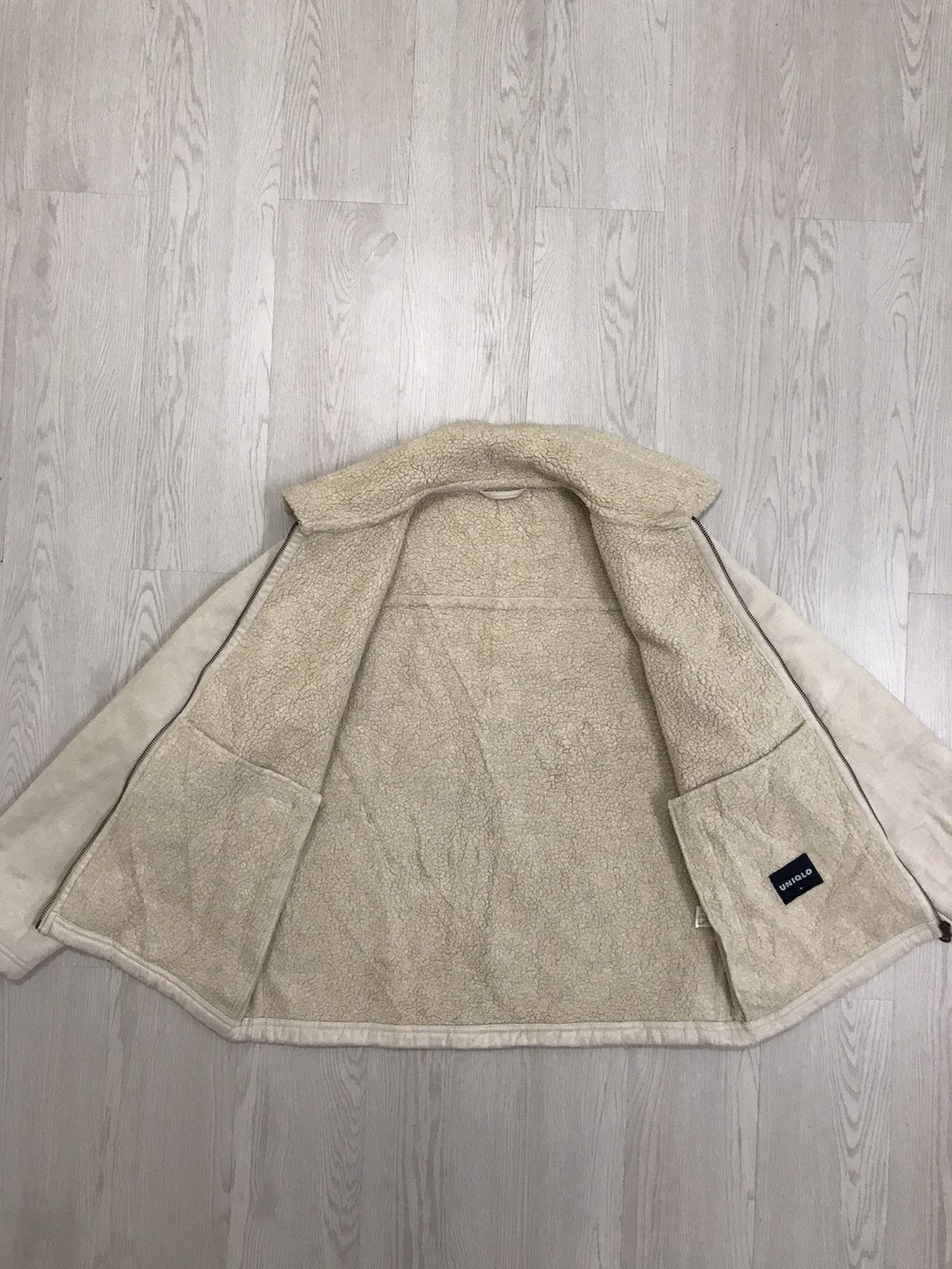 Japanese Brand × Uniqlo × Vintage Vintage Suede Jacket Deep Pile Sherpa Jacket Size US M / EU 48-50 / 2 - 10 Thumbnail
