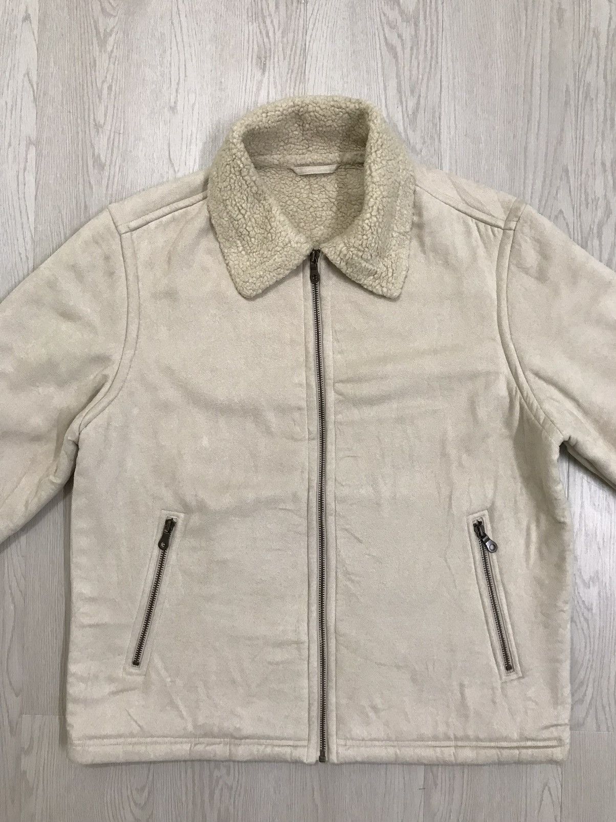 Japanese Brand × Uniqlo × Vintage Vintage Suede Jacket Deep Pile Sherpa Jacket Size US M / EU 48-50 / 2 - 3 Thumbnail