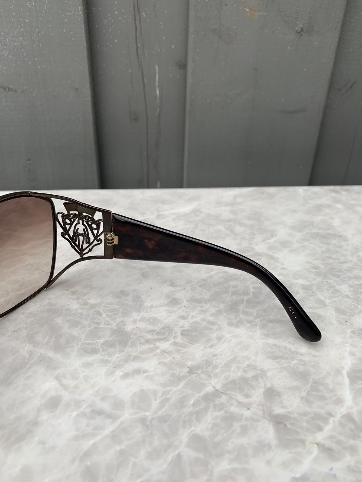 Gucci × Vintage 2000s Gucci Bellboy Logo Metal Sunglasses Y2K Oversized OS Size ONE SIZE - 6 Thumbnail