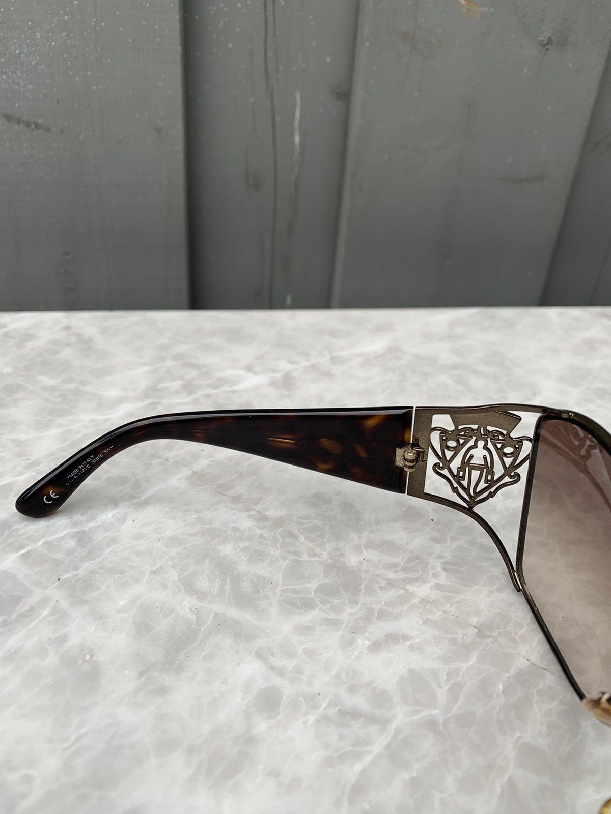 Gucci × Vintage 2000s Gucci Bellboy Logo Metal Sunglasses Y2K Oversized OS Size ONE SIZE - 7 Thumbnail