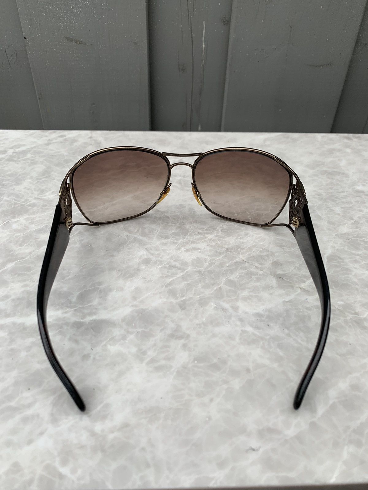 Gucci × Vintage 2000s Gucci Bellboy Logo Metal Sunglasses Y2K Oversized OS Size ONE SIZE - 12 Thumbnail