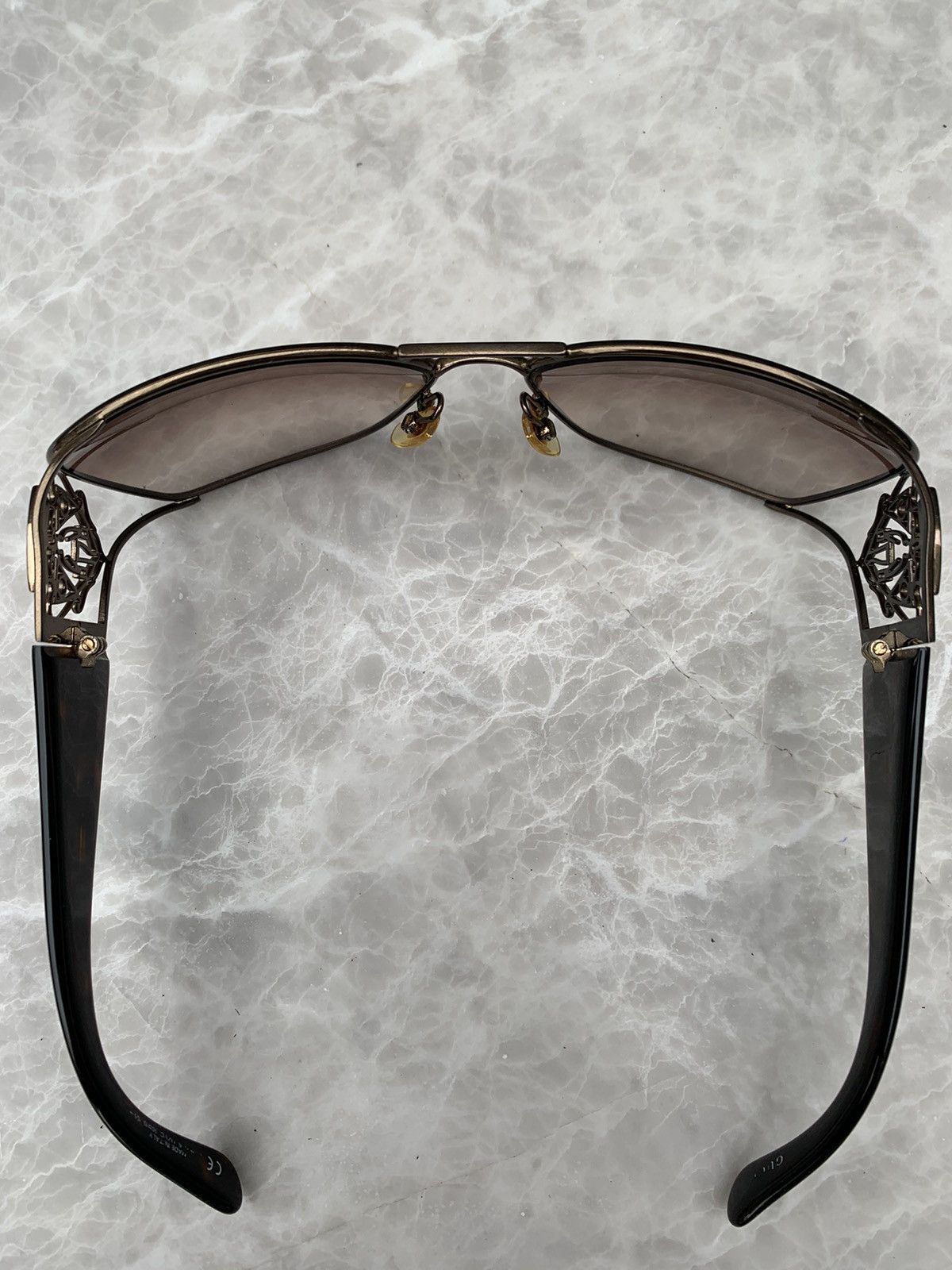 Gucci × Vintage 2000s Gucci Bellboy Logo Metal Sunglasses Y2K Oversized OS Size ONE SIZE - 9 Thumbnail