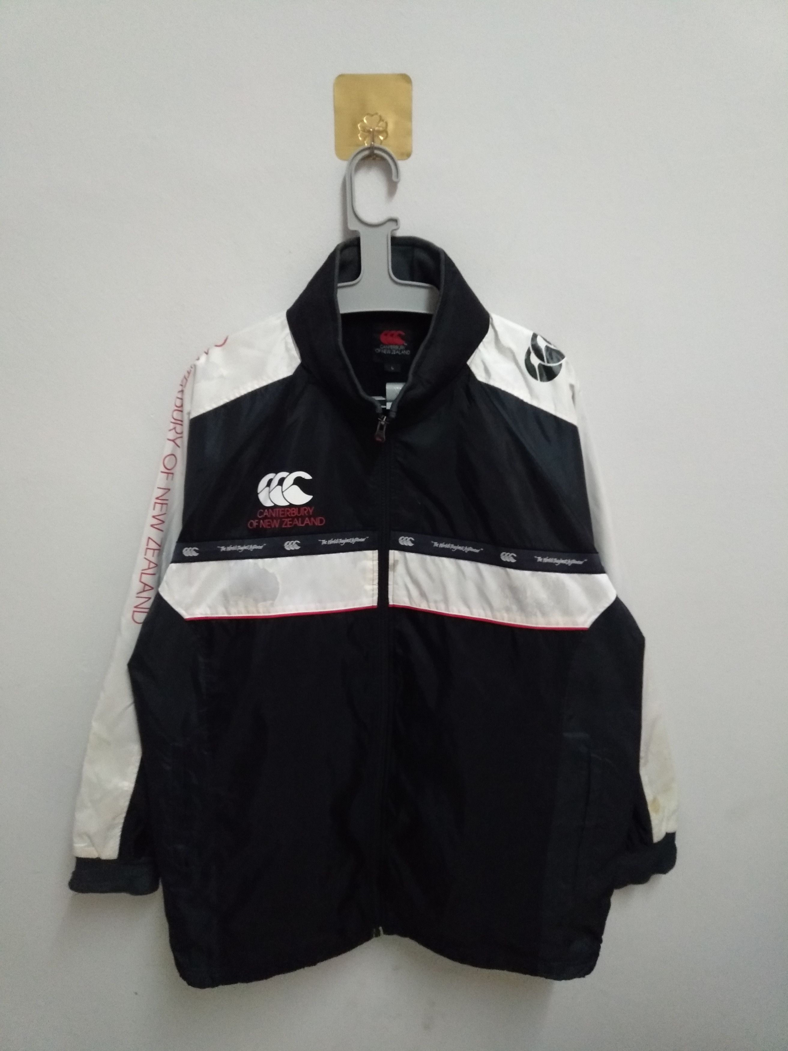 Canterbury Jacket XL ブラック Vintage Canterbury of New Zealand Embroidery Small Logo