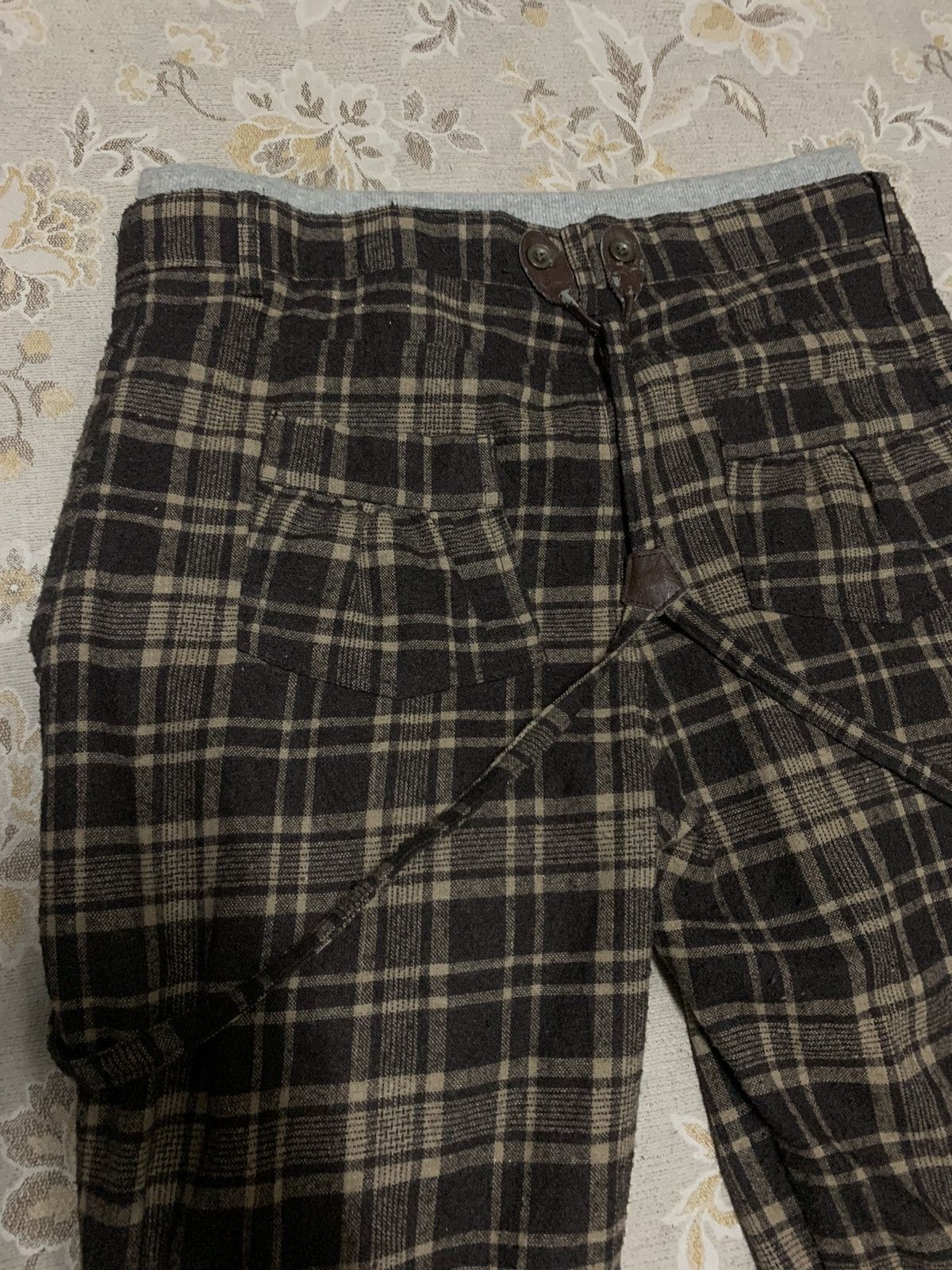Japanese Brand × Vintage JAPANESE BRAND CHECK BONDAGE CROP PANTS Size US 34 / EU 50 - 9 Thumbnail