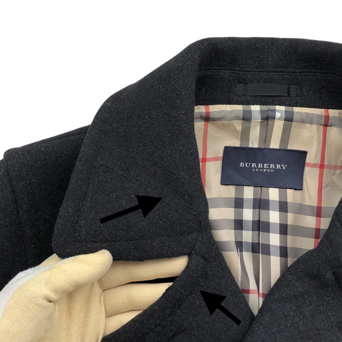 Burberry Authentic Burberry London Black Wool Lined Novacheck Jacket Size US M / EU 48-50 / 2 - 18 Thumbnail
