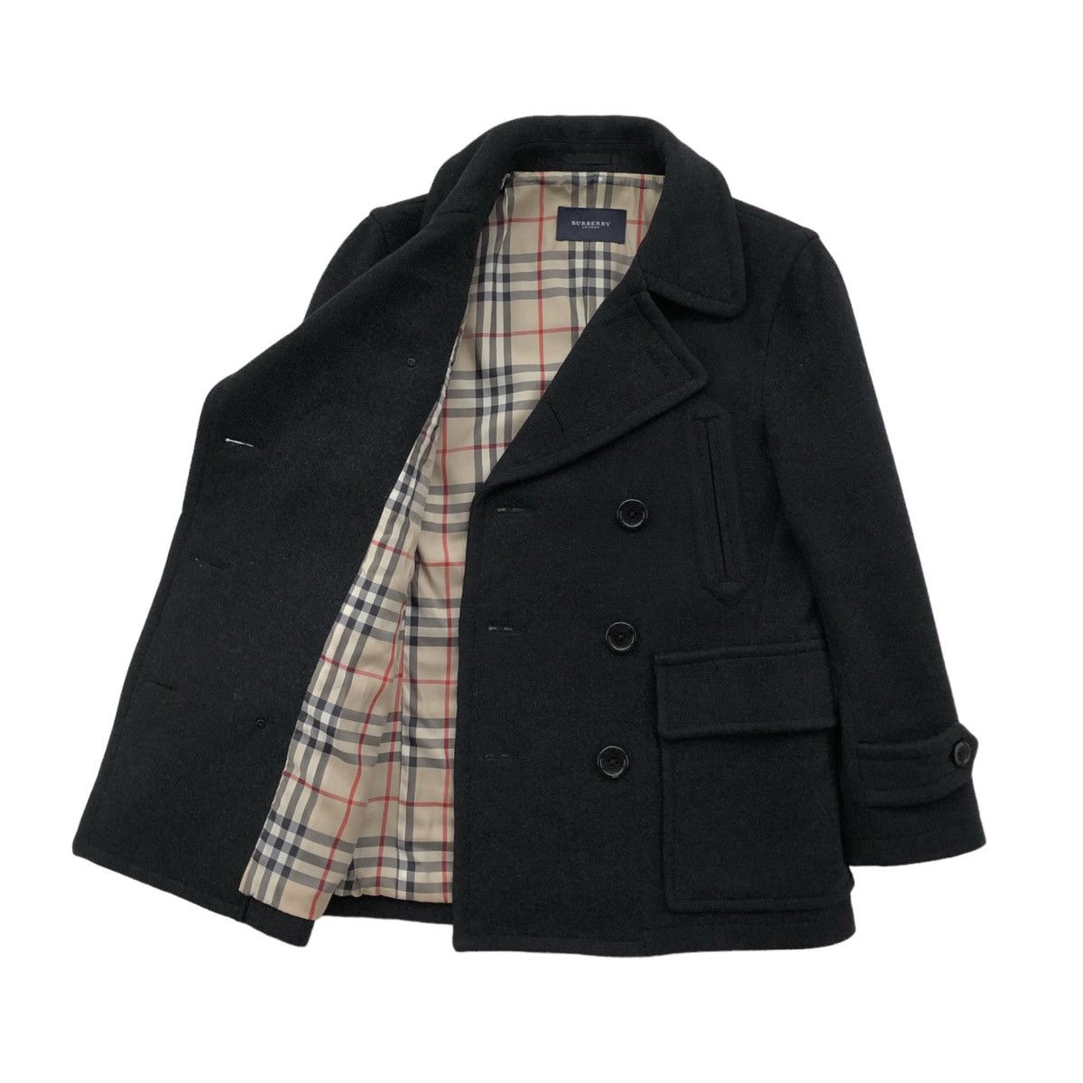 Burberry Authentic Burberry London Black Wool Lined Novacheck Jacket Size US M / EU 48-50 / 2 - 5 Thumbnail