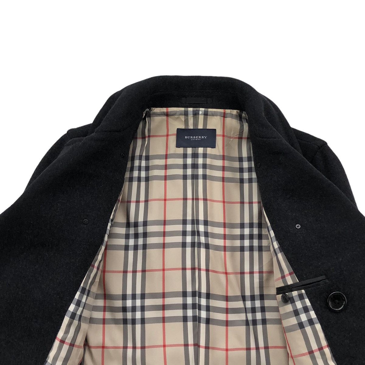 Burberry Authentic Burberry London Black Wool Lined Novacheck Jacket Size US M / EU 48-50 / 2 - 7 Thumbnail