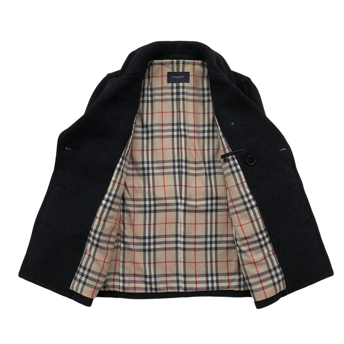 Burberry Authentic Burberry London Black Wool Lined Novacheck Jacket Size US M / EU 48-50 / 2 - 6 Thumbnail
