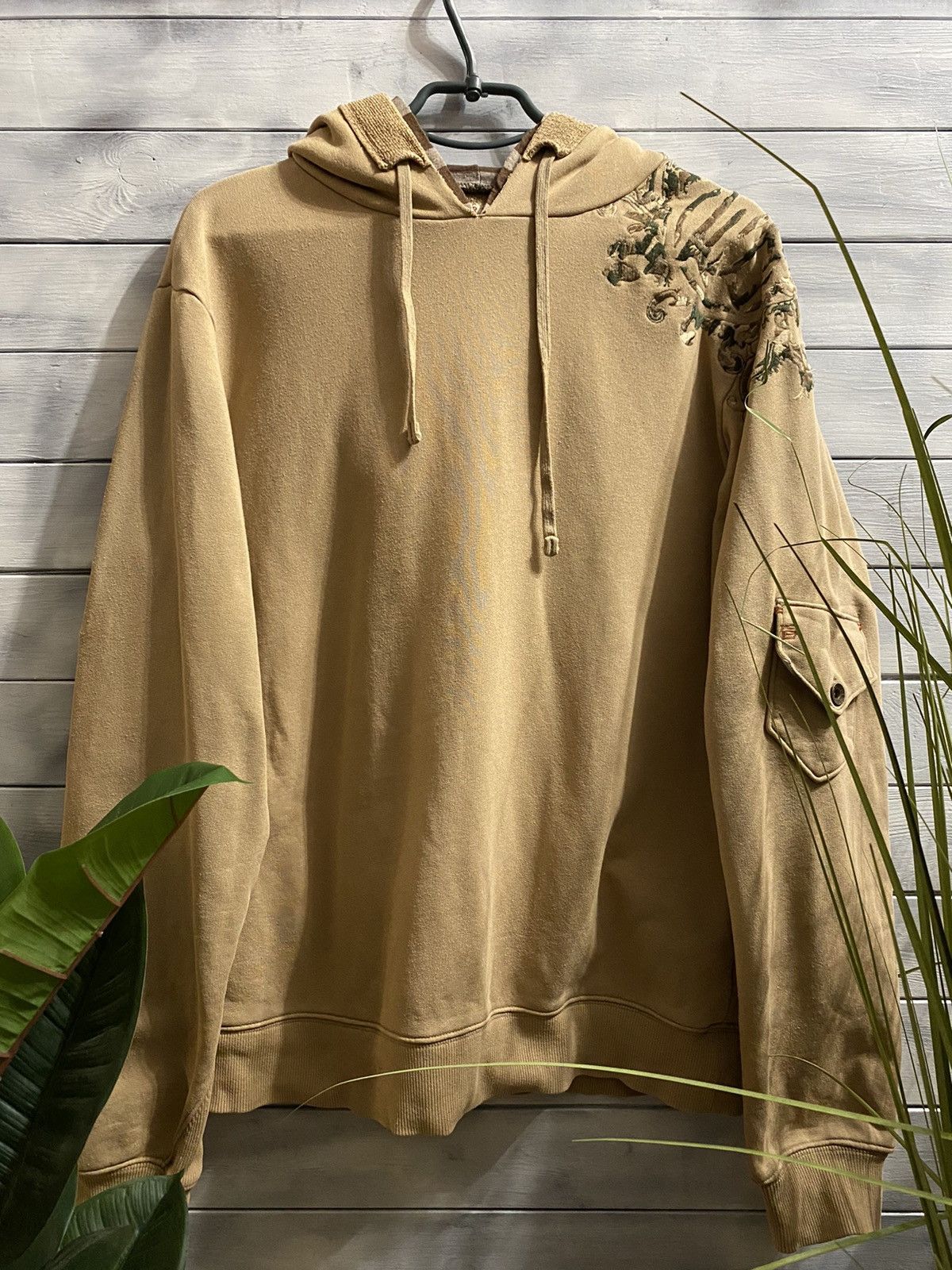 image of Avant Garde Hoodie Etienne Ozeki With Double Hood in Brown, Men's (Size Medium)