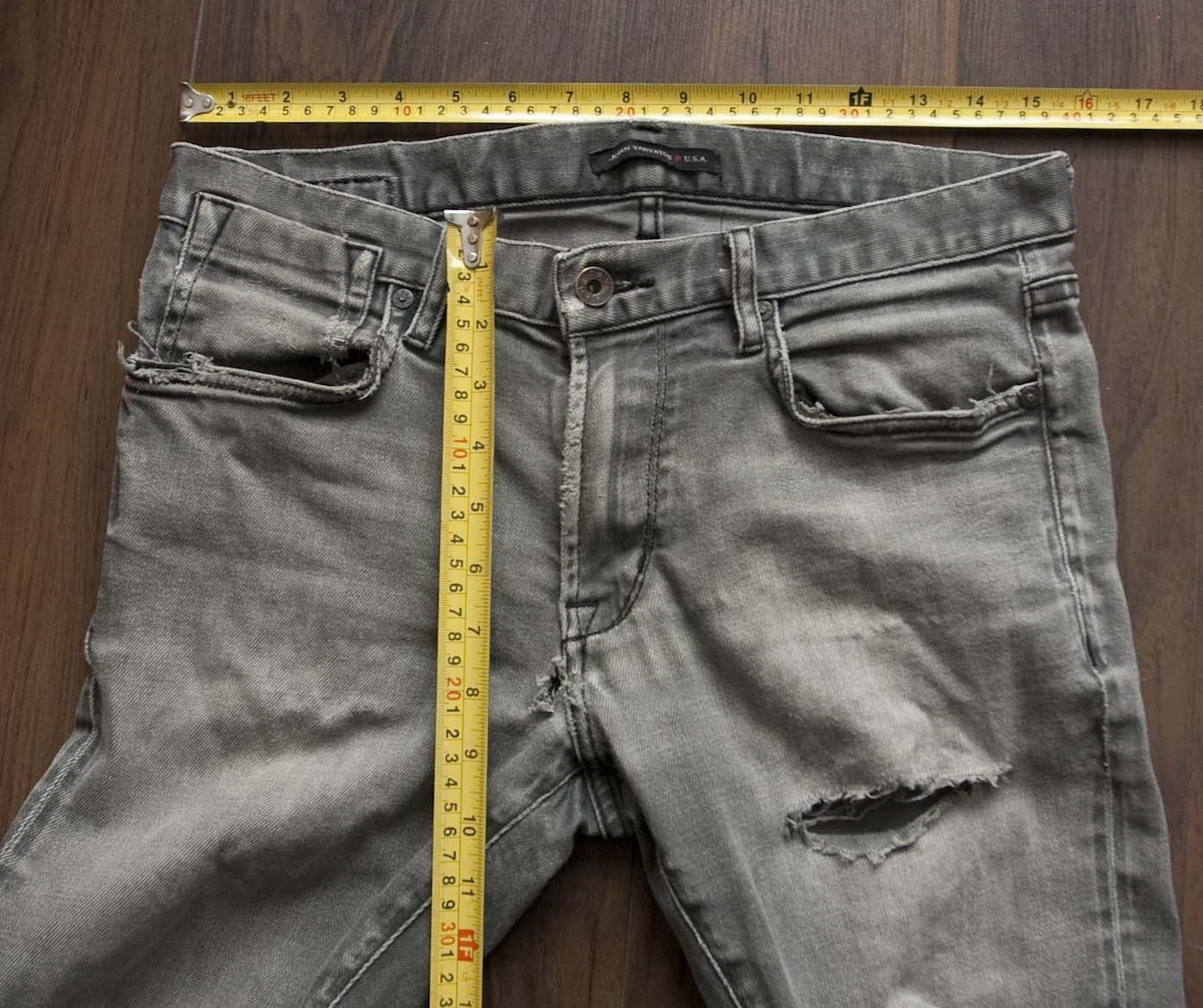 John Varvatos John Varvatos Distressed Bowery Slim Straight Size 31x31 Size US 31 - 5 Thumbnail