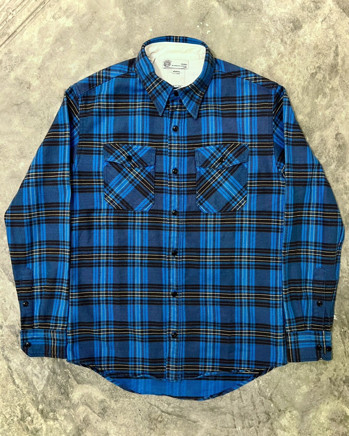 Visvim Visvim SS12 Black Elk Flannel (Brushed Giza) Blue Check