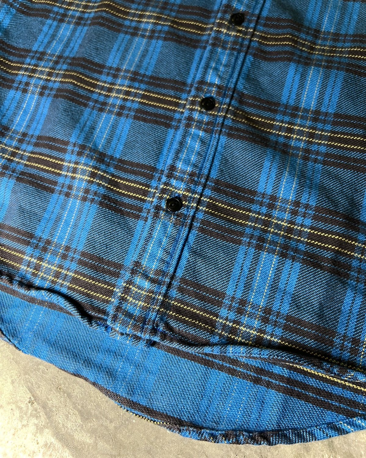 Visvim SS12 Black Elk Flannel (Brushed Giza) Blue Check