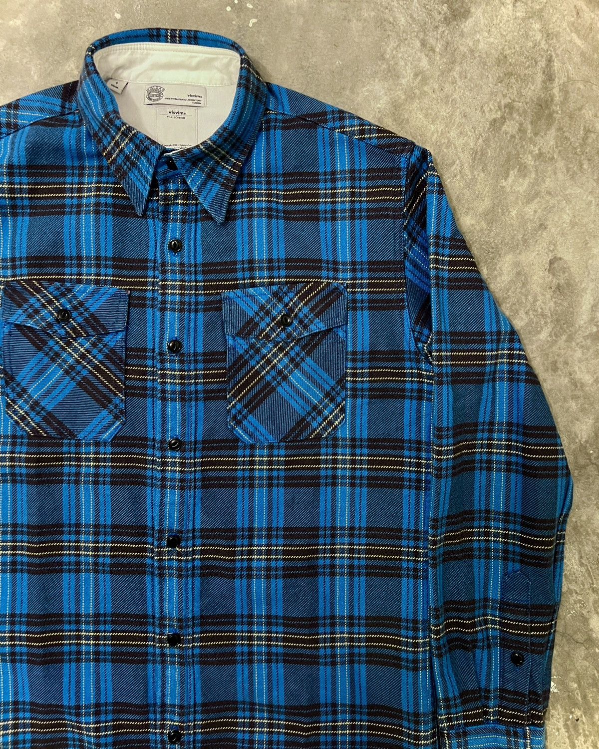 Visvim Visvim SS12 Black Elk Flannel (Brushed Giza) Blue Check Size US S / EU 44-46 / 1 - 3 Thumbnail
