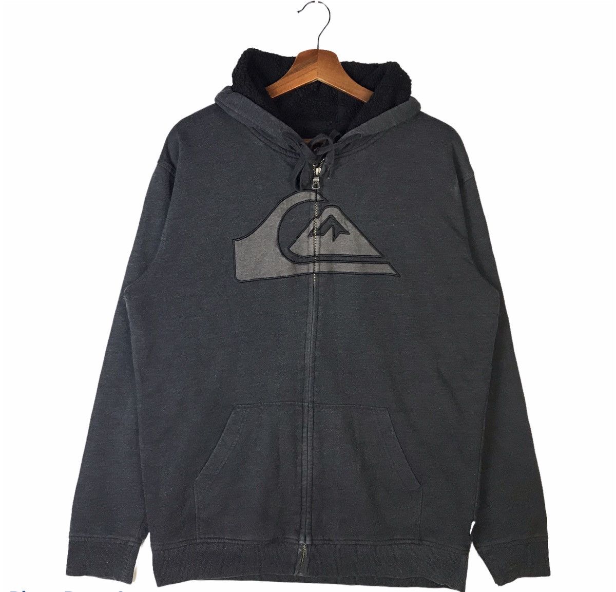 Vtg y2k Quiksilver Sherpa Zipper Hoodie Sweater
