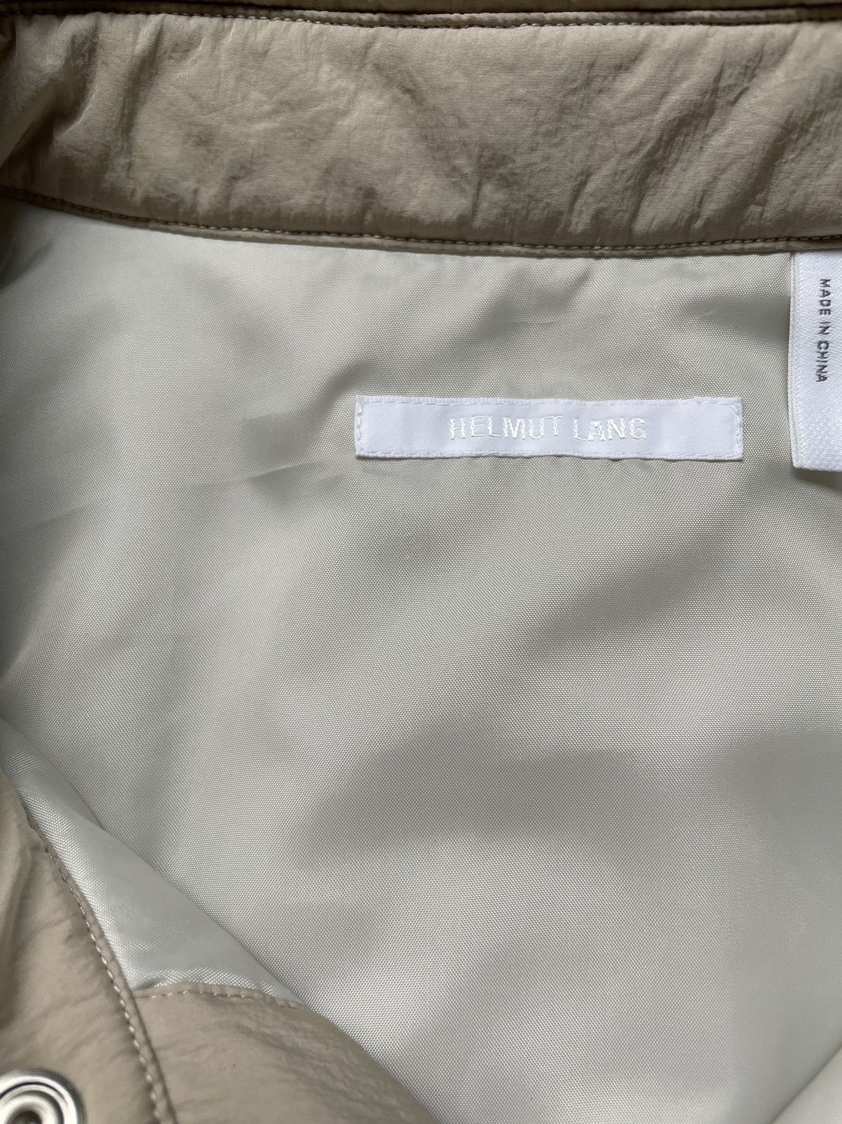 Helmut Lang Helmet Lang Cream Nylon Overshirt Jacket Size US XL / EU 56 / 4 - 3 Thumbnail