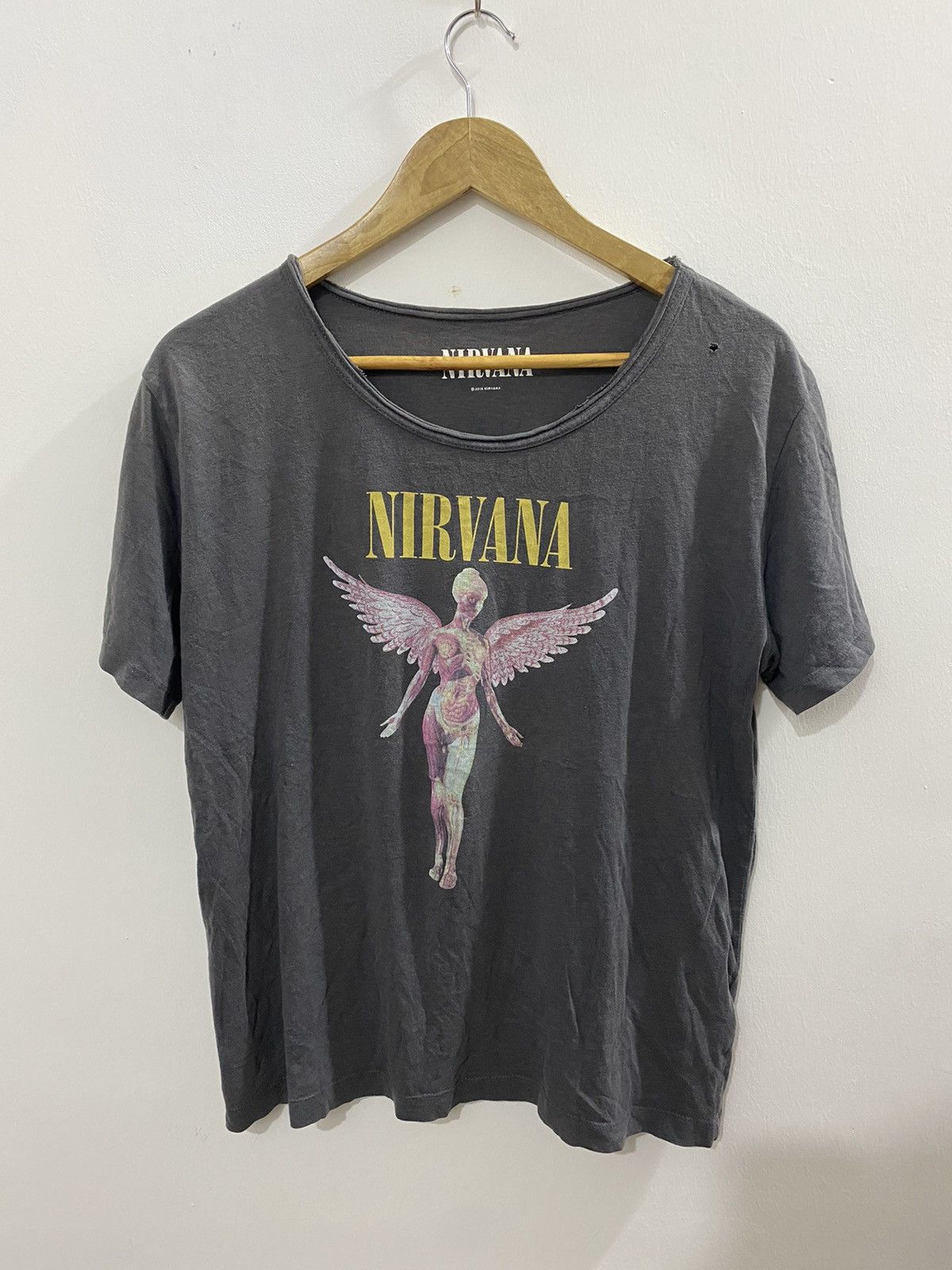 Rare Nirvana In Utero Distressed Shirt