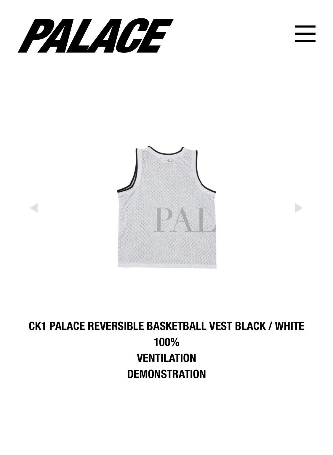 Calvin Klein Palace CK1 Reversible Basketball Vest (M) | Grailed