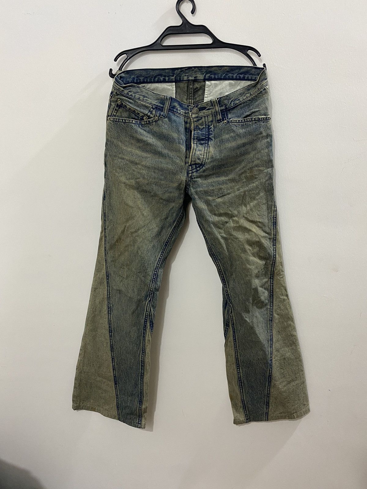 PPFM PPFM Rare Spiral Cut And Sew Flare Denim Size US 30 / EU 46 - 7 Thumbnail