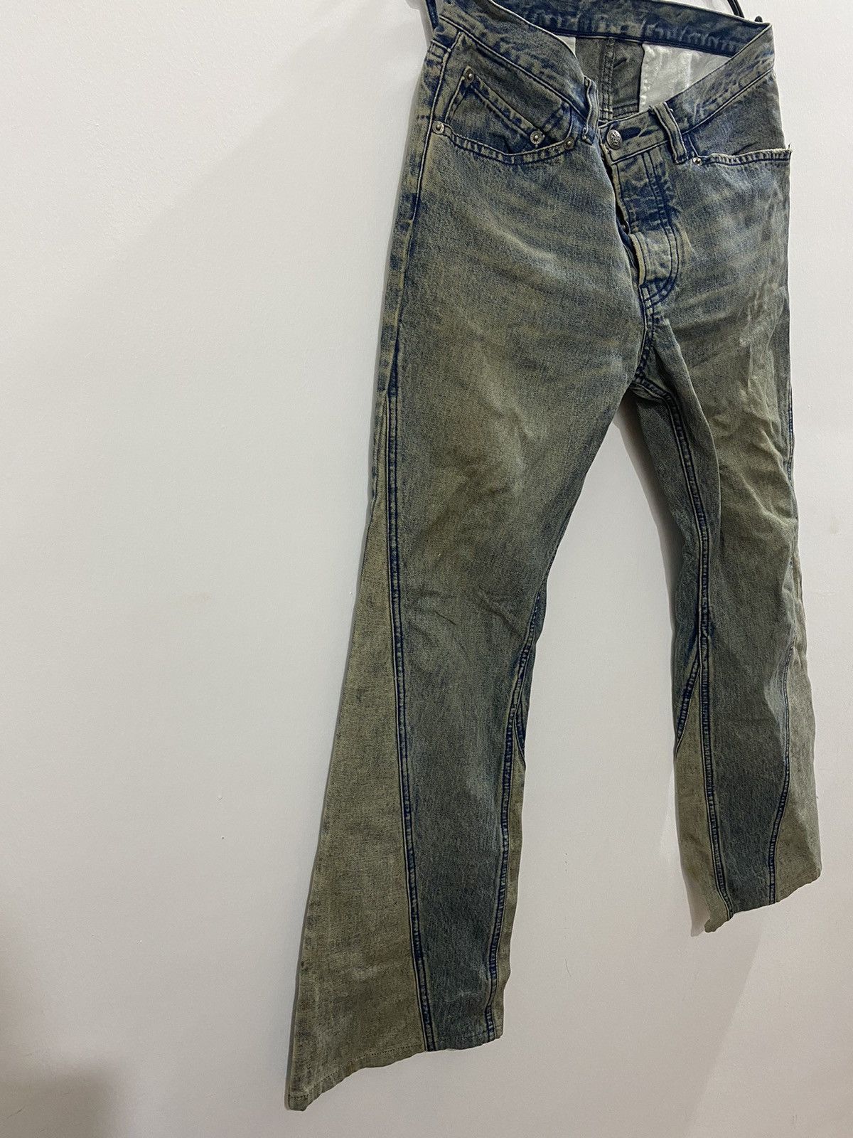 PPFM PPFM Rare Spiral Cut And Sew Flare Denim Size US 30 / EU 46 - 15 Thumbnail