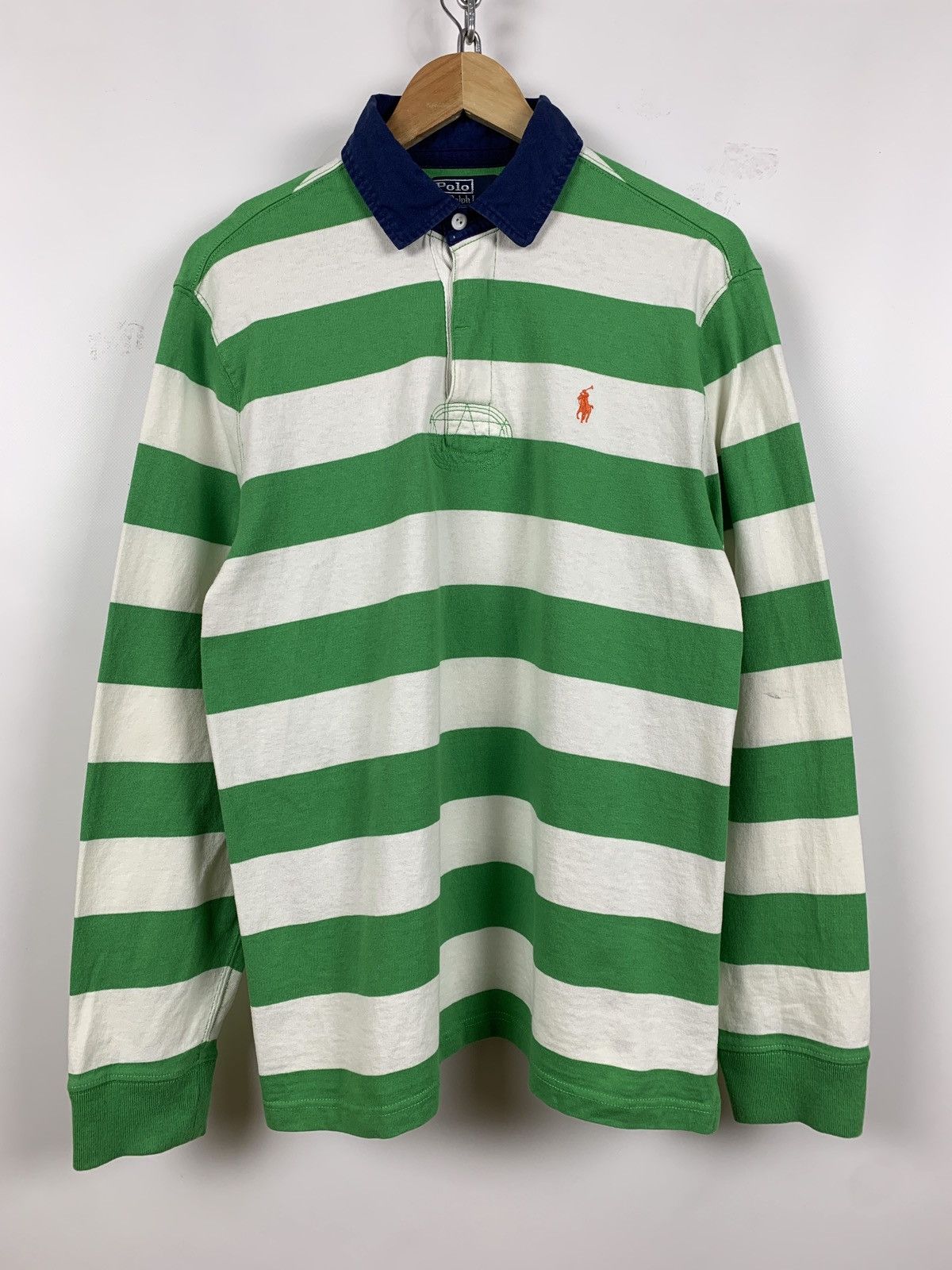 Vintage Polo Ralph Lauren Rugby Striped Long Sleeve Shirt