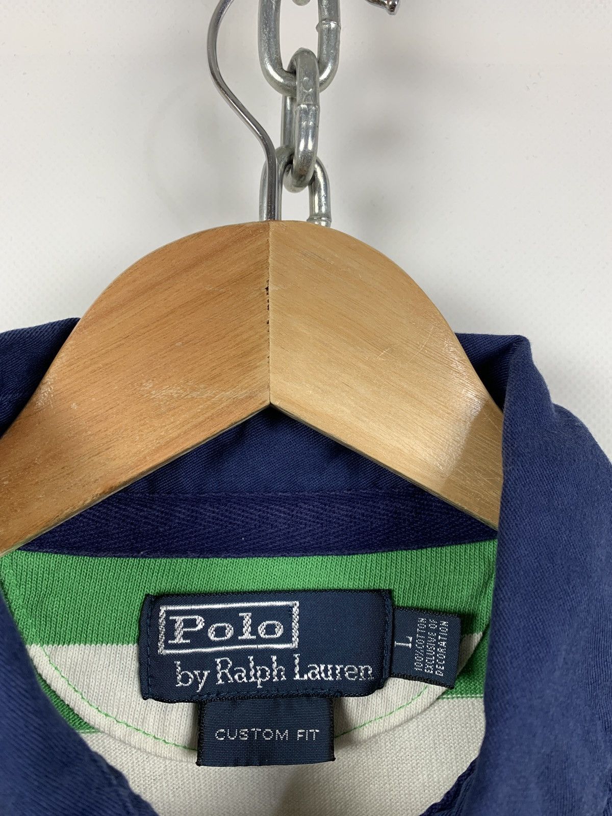 Polo Ralph Lauren Vintage Polo Ralph Lauren Rugby Striped Long Sleeve Shirt Size US L / EU 52-54 / 3 - 17 Thumbnail