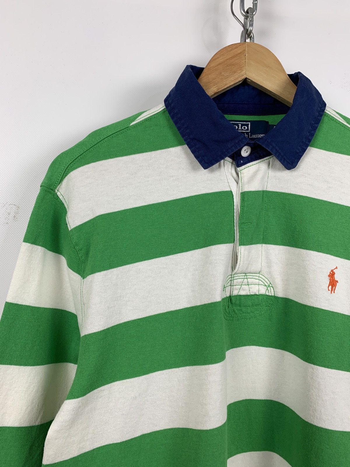 Polo Ralph Lauren Vintage Polo Ralph Lauren Rugby Striped Long Sleeve Shirt Size US L / EU 52-54 / 3 - 5 Thumbnail