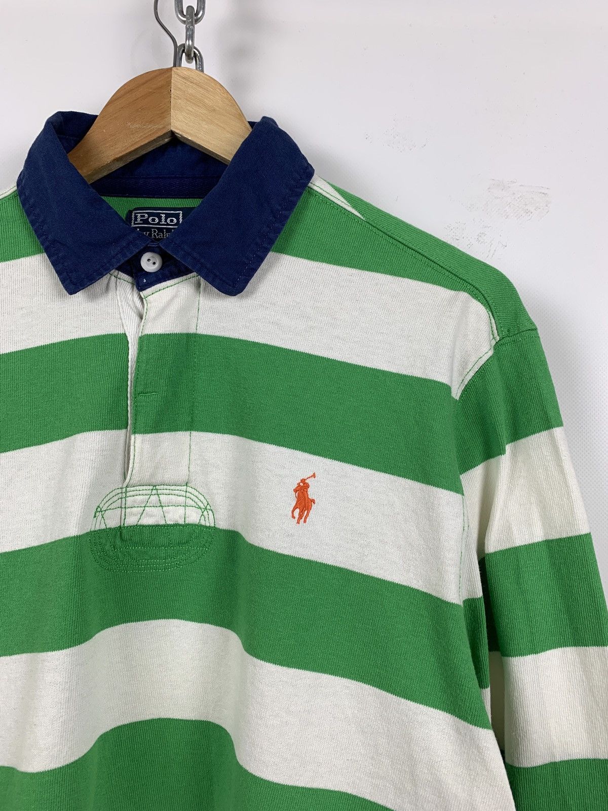 Polo Ralph Lauren Vintage Polo Ralph Lauren Rugby Striped Long Sleeve Shirt Size US L / EU 52-54 / 3 - 4 Thumbnail