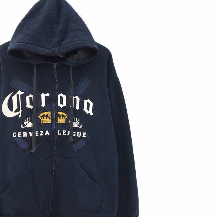 Vintage Corona Extra BigLogo Hoodie Size US L / EU 52-54 / 3 - 3 Thumbnail