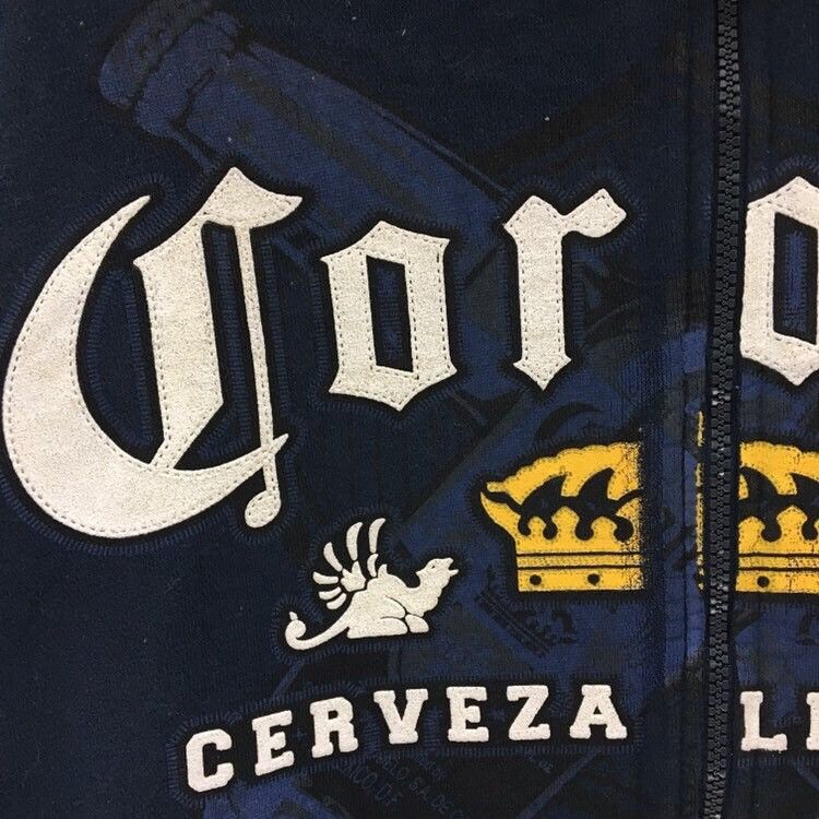 Vintage Corona Extra BigLogo Hoodie Size US L / EU 52-54 / 3 - 8 Thumbnail