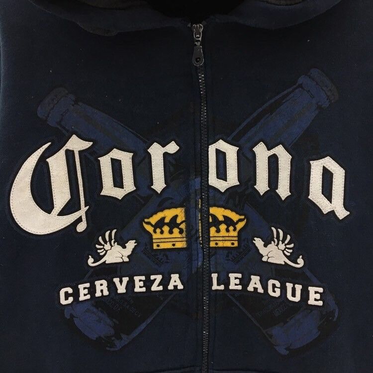 Vintage Corona Extra BigLogo Hoodie Size US L / EU 52-54 / 3 - 7 Thumbnail