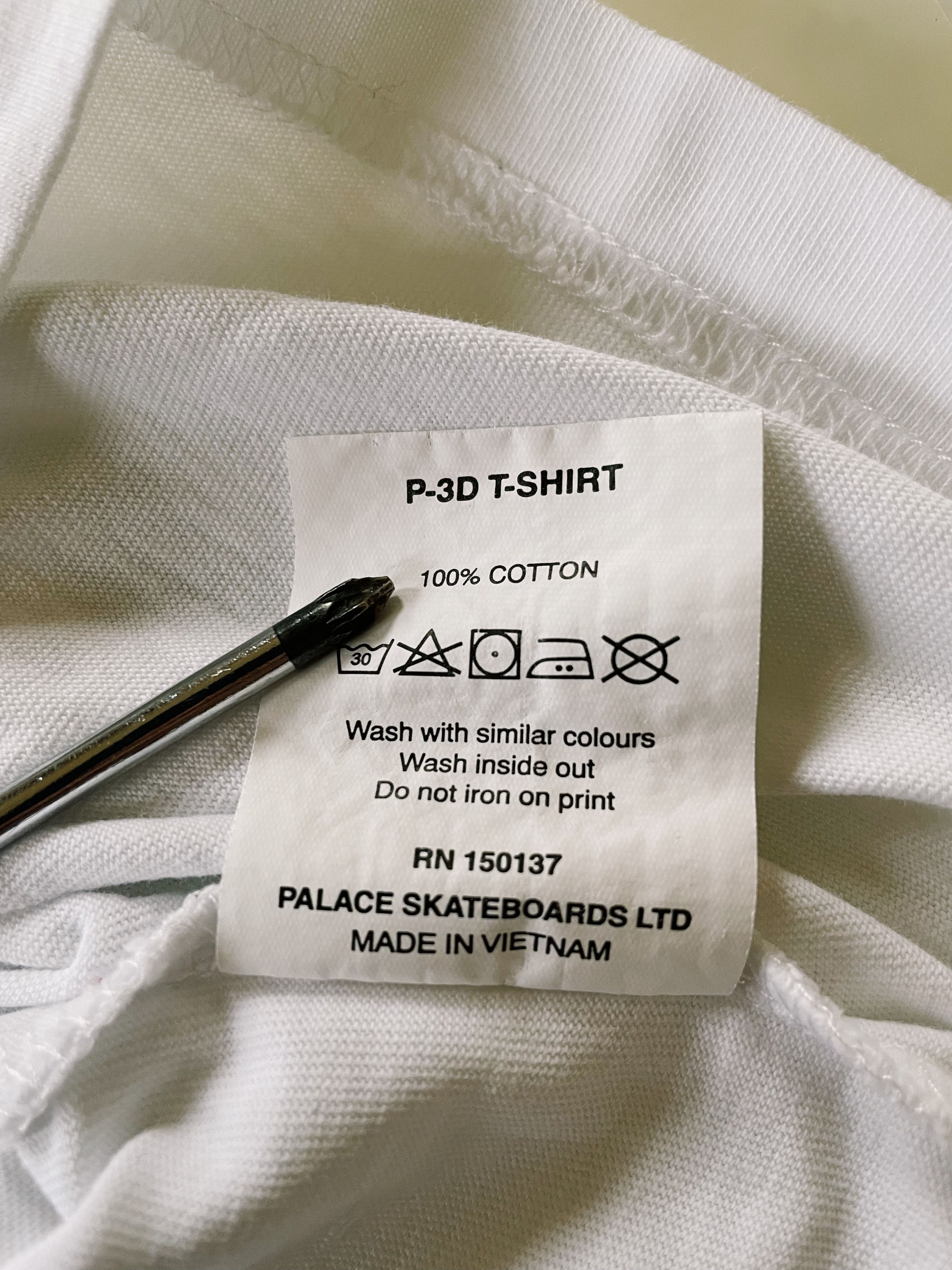 Palace Palace P-3D Tri-Ferg T-shirt White Size US S / EU 44-46 / 1 - 7 Thumbnail