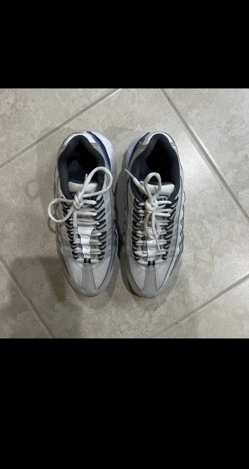 Nike 2021 Nike Air Max 95 Recraft GS “White Game Royal” Size US 6 / EU 39 - 4 Thumbnail