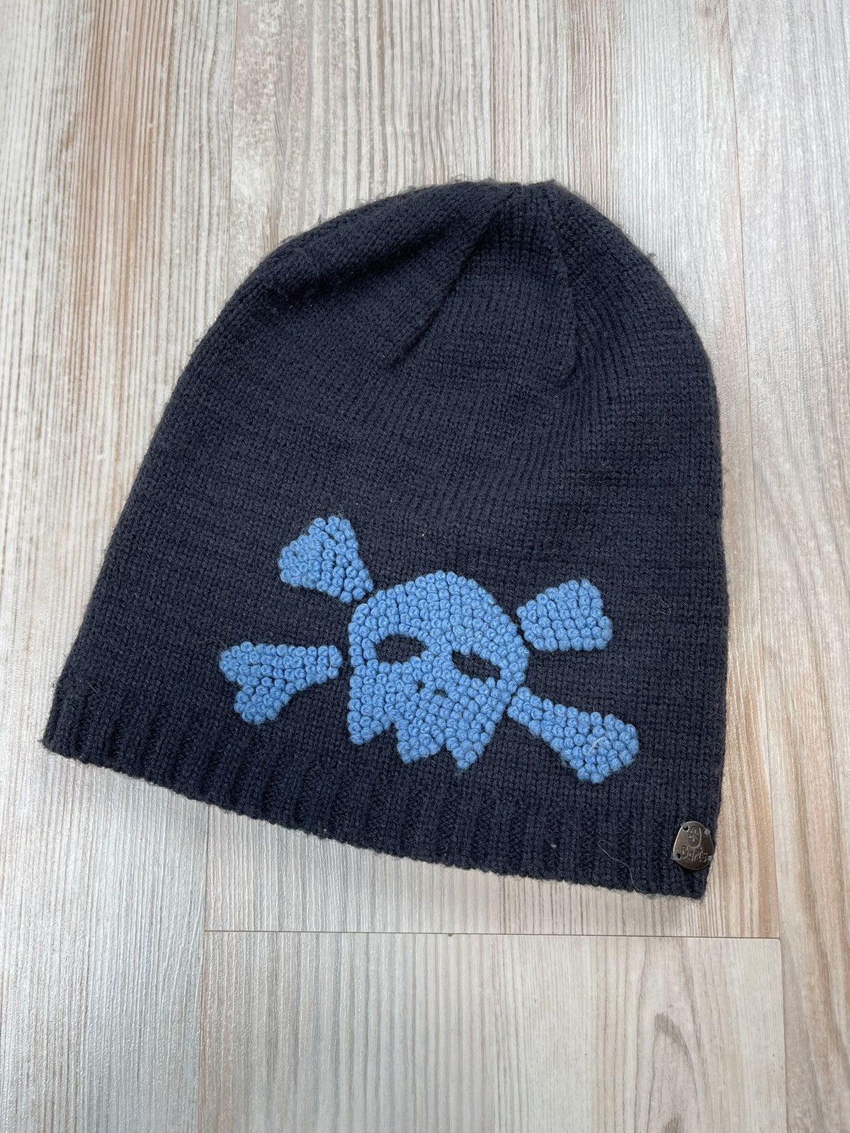 Vintage Blue hat Skull Barts Y2K rare style Size ONE SIZE - 1 Thumbnail