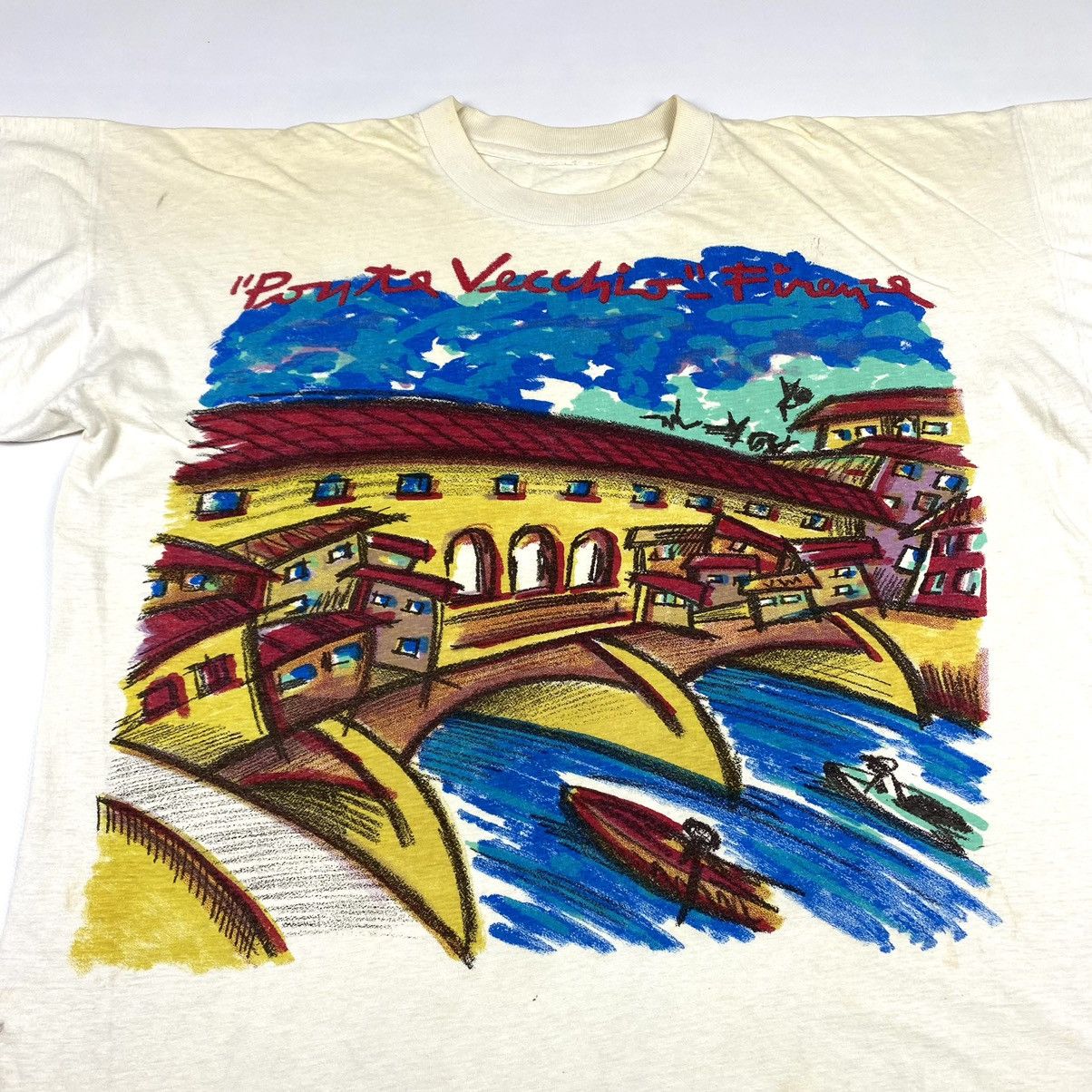 Keith Haring Rare! Vintage Art T Shirt Picasso Style by Ponte Vecchio Y2K Size US XL / EU 56 / 4 - 8 Thumbnail