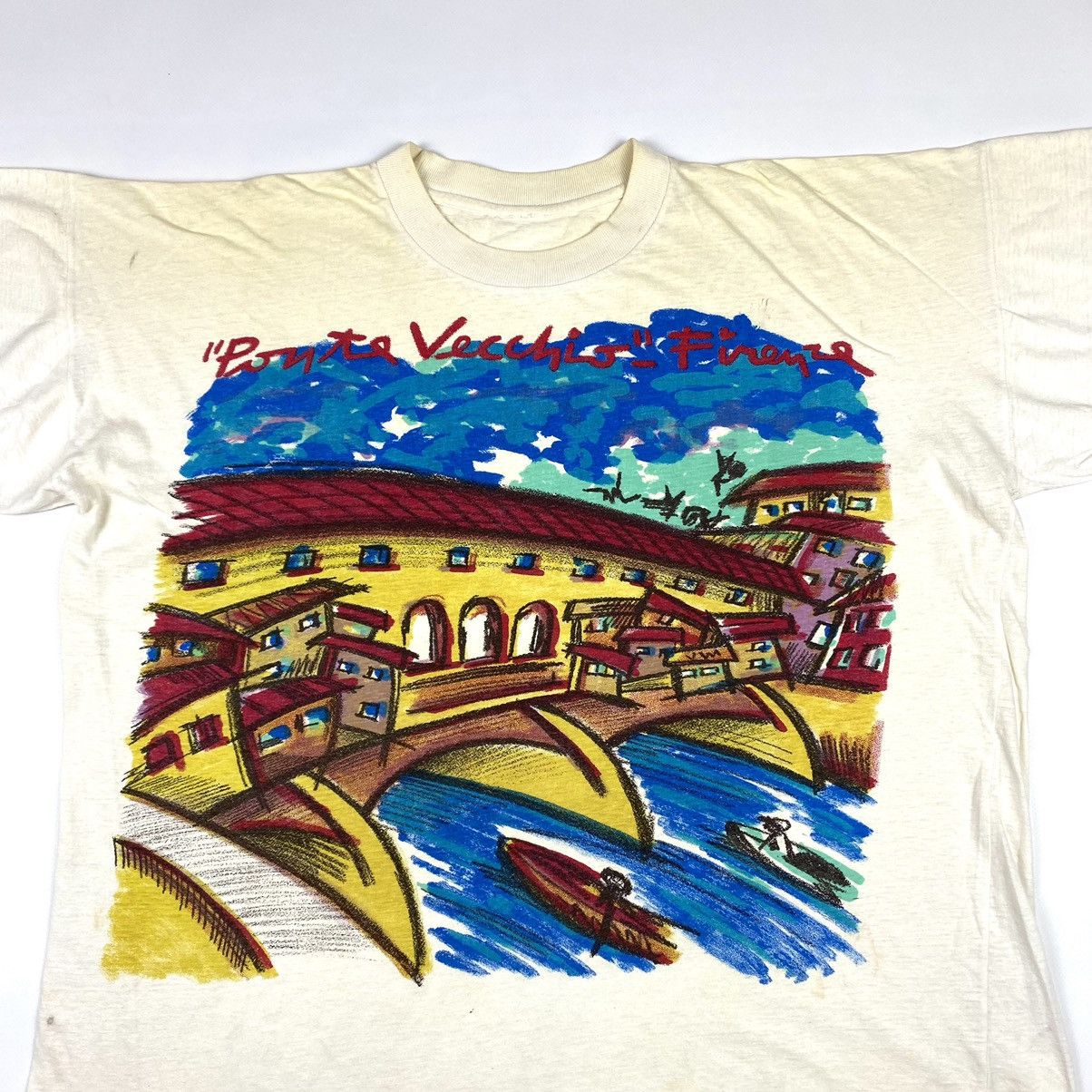 Keith Haring Rare! Vintage Art T Shirt Picasso Style by Ponte Vecchio Y2K Size US XL / EU 56 / 4 - 3 Thumbnail