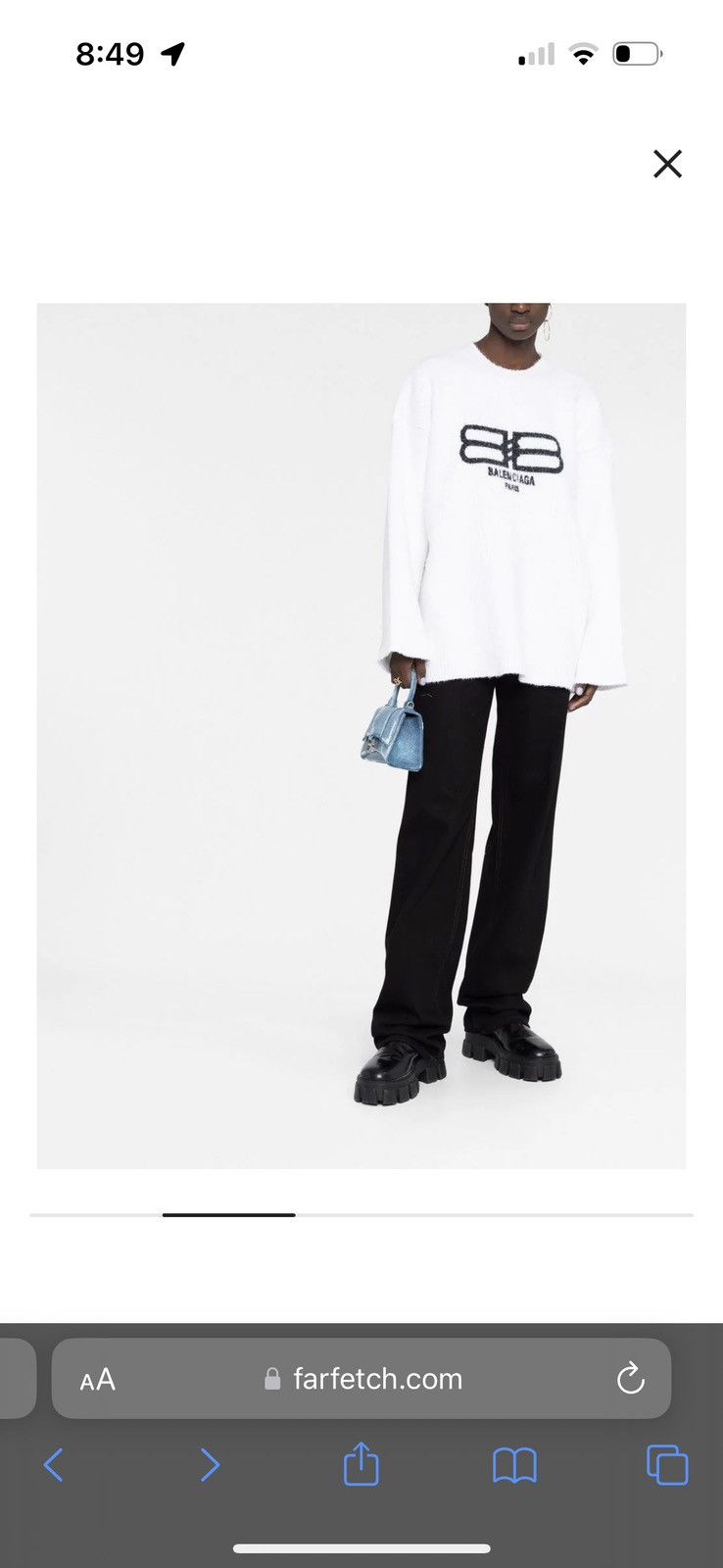 Balenciaga Intarsia-knit logo long sleeve jumper sweater Size S / US 4 / IT 40 - 8 Thumbnail