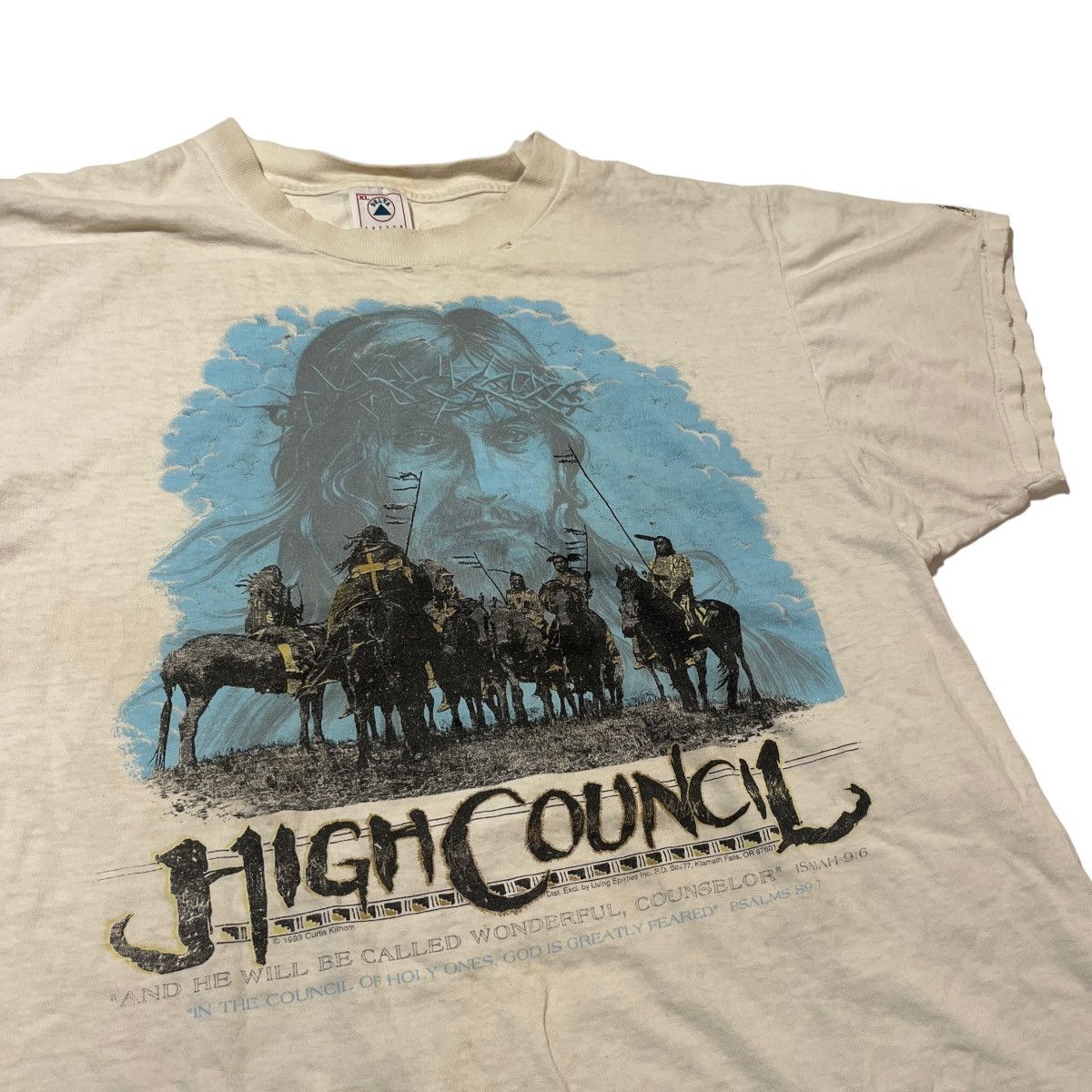 Vintage 90s The High Council Jesus Tee Distressed Size US XL / EU 56 / 4 - 1 Thumbnail