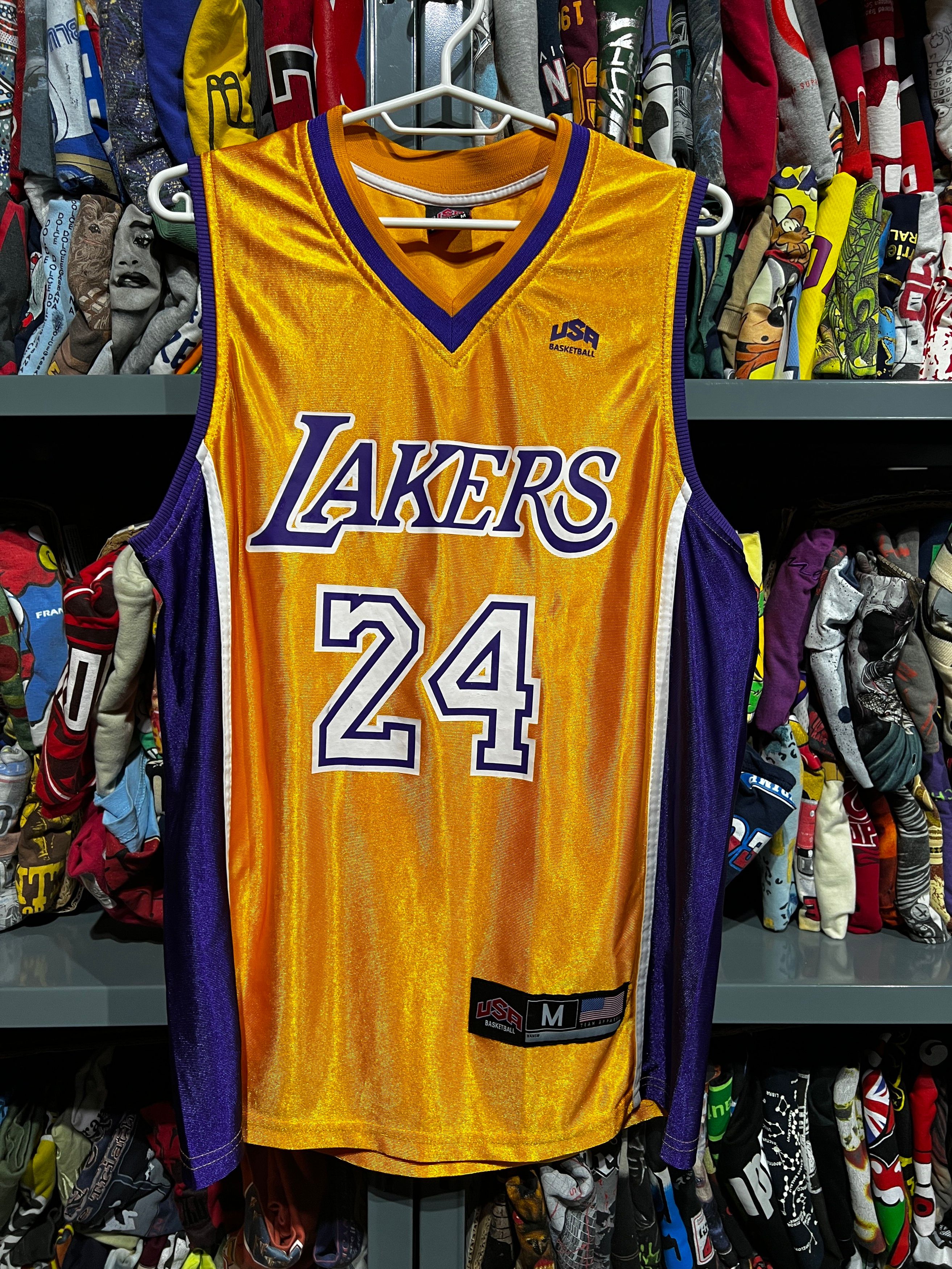 Pre-owned L A Lakers X Nba Los Angeles Lakers 24 Kobe Bryant Jersey Nba Usa Basketball In Purple Yellow