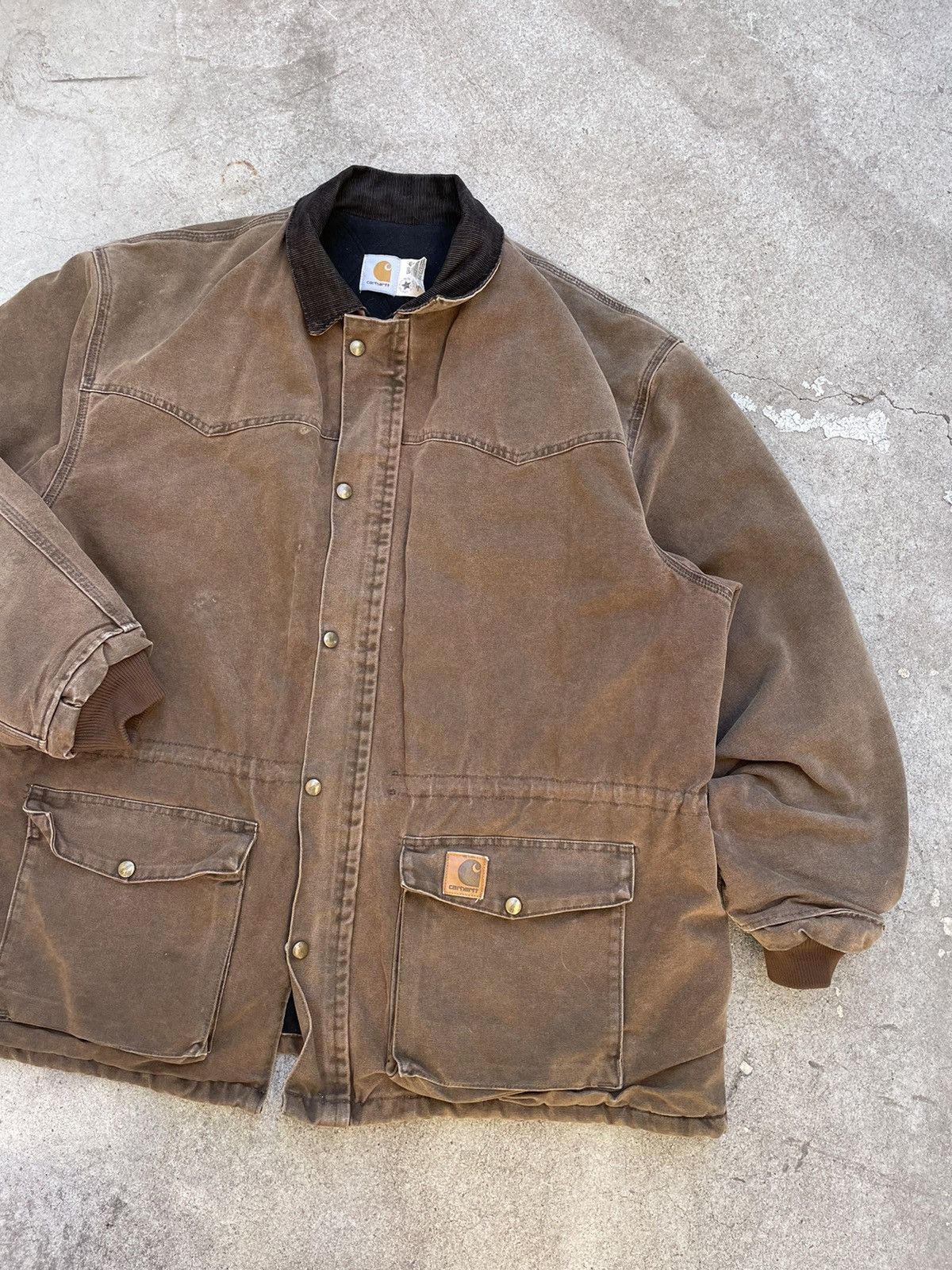 Vintage vtg USA Carhartt C08 Western Barn Chore Coat - 2XL | Grailed