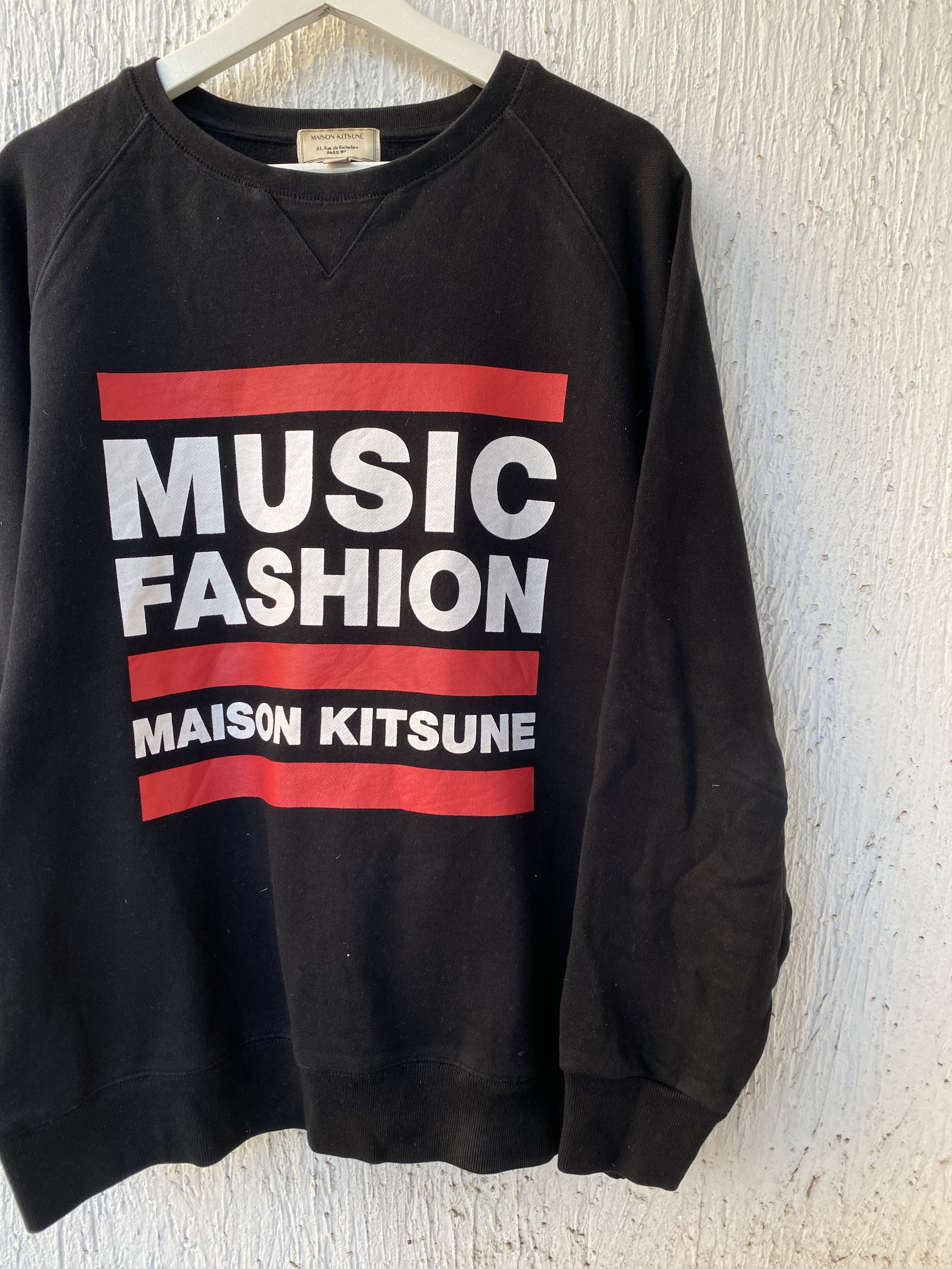 Maison Kitsune music fashion print sweatshirt Size US L / EU 52-54 / 3 - 2 Thumbnail