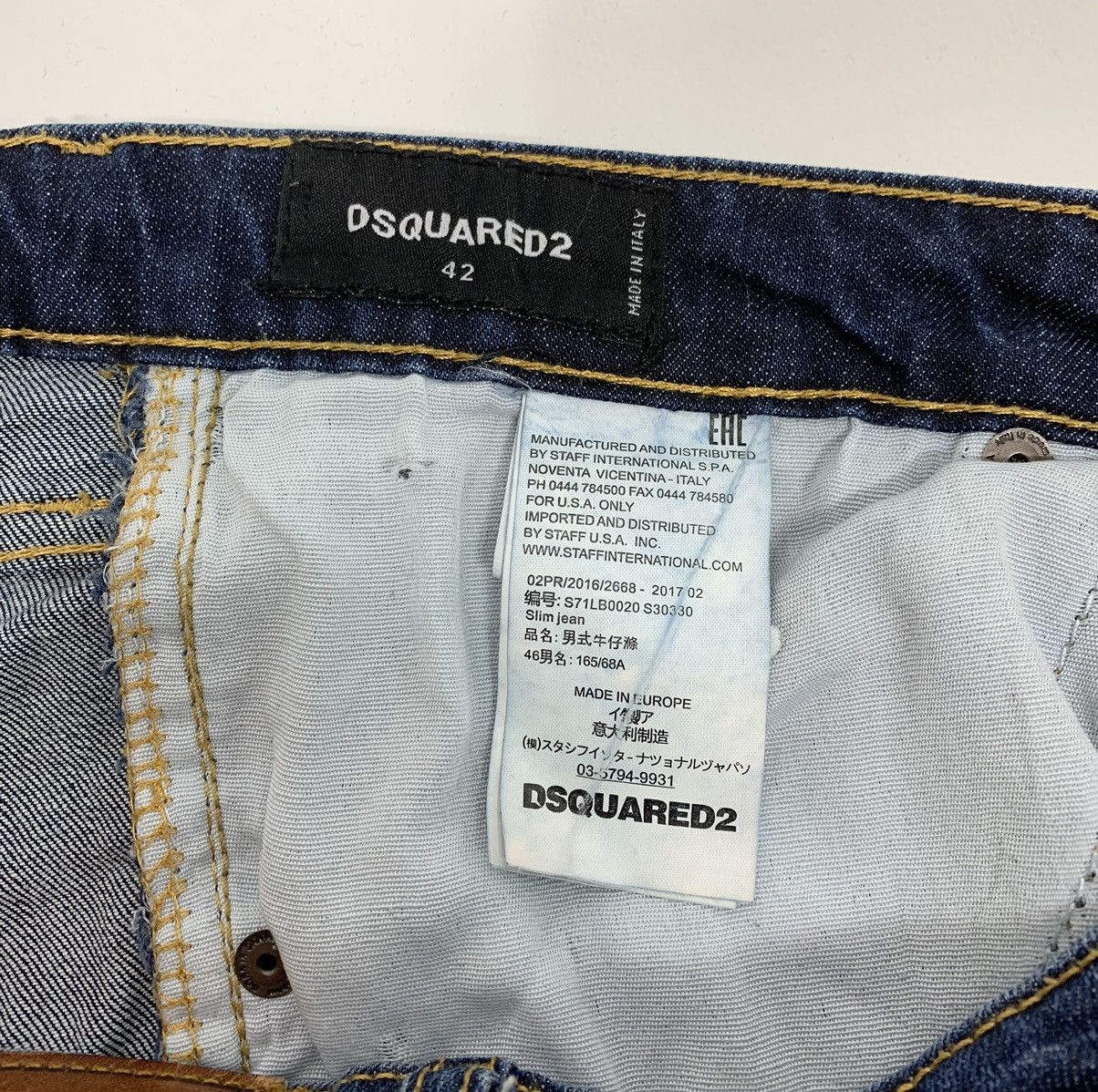 Designer × Dsquared2 Dsquared2 distressed denim jeans Size 42 navy blue pants Size US 30 / EU 46 - 15 Thumbnail