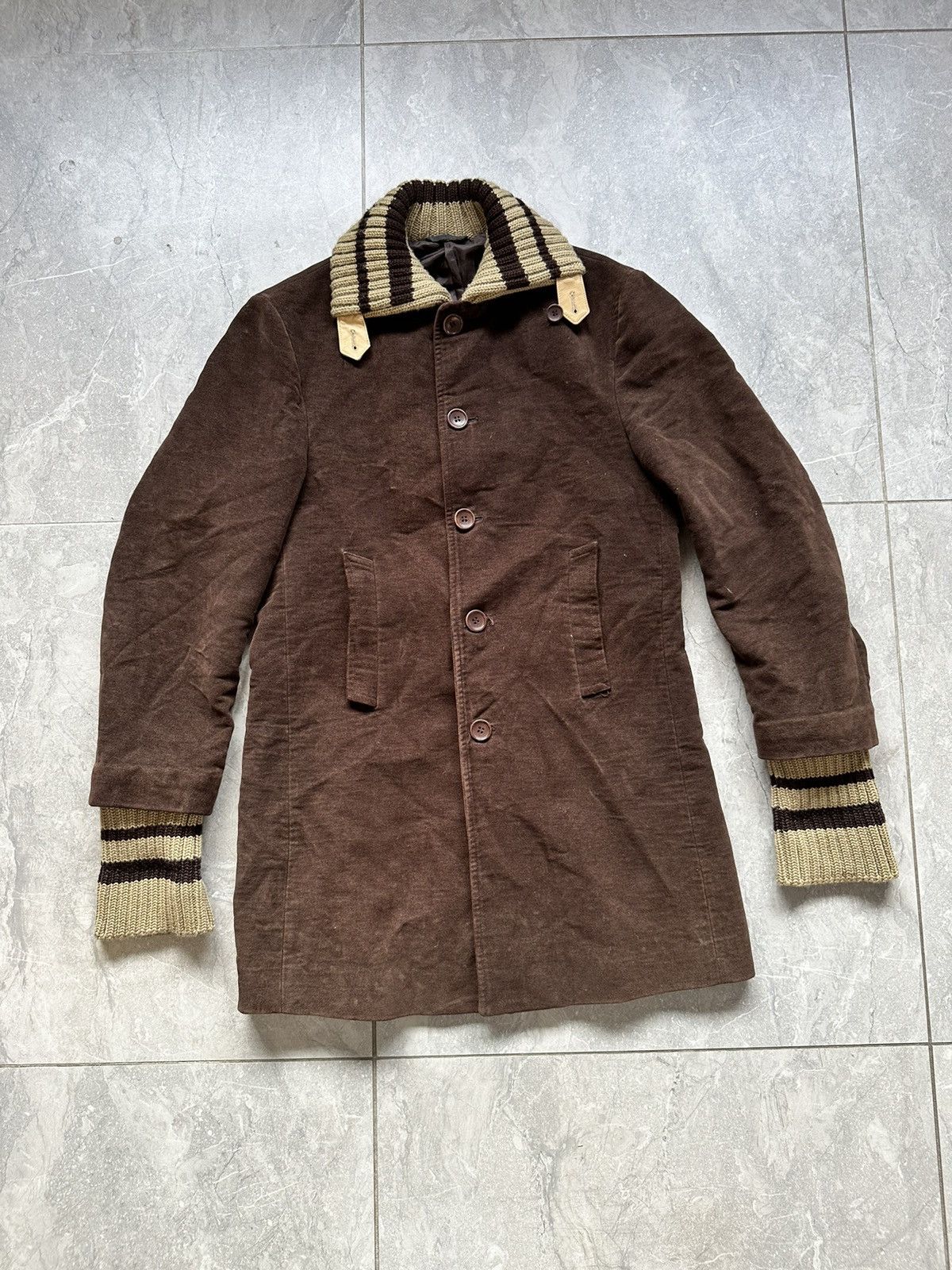 image of Archival Clothing x Daniele Alessandrini Brown Coat, Men's (Size Small)